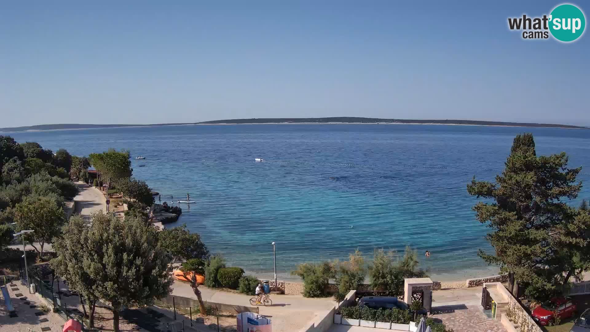 Webcam Strand Male Mandre – Liveblick von der Insel Pag