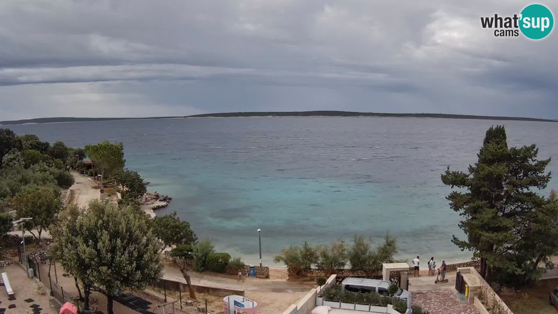 Webcam Plage Male Mandre – Vue en direct depuis l’île de Pag