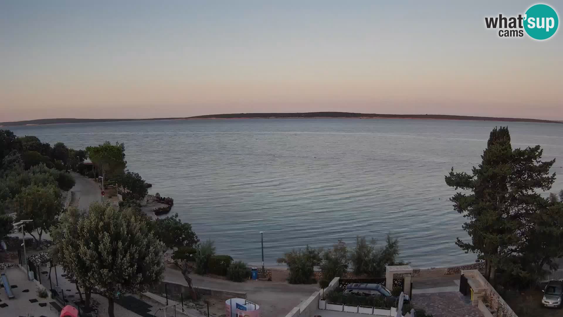 Webcam Strand Male Mandre – Liveblick von der Insel Pag