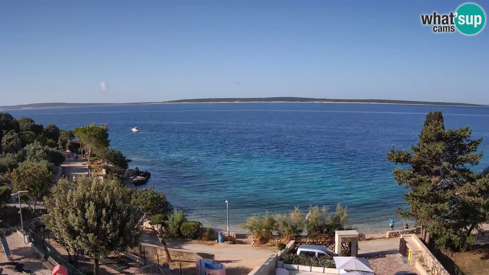 Webcam Plaža Male Mandre – Diretta dalla spiaggia sull’isola di Pag