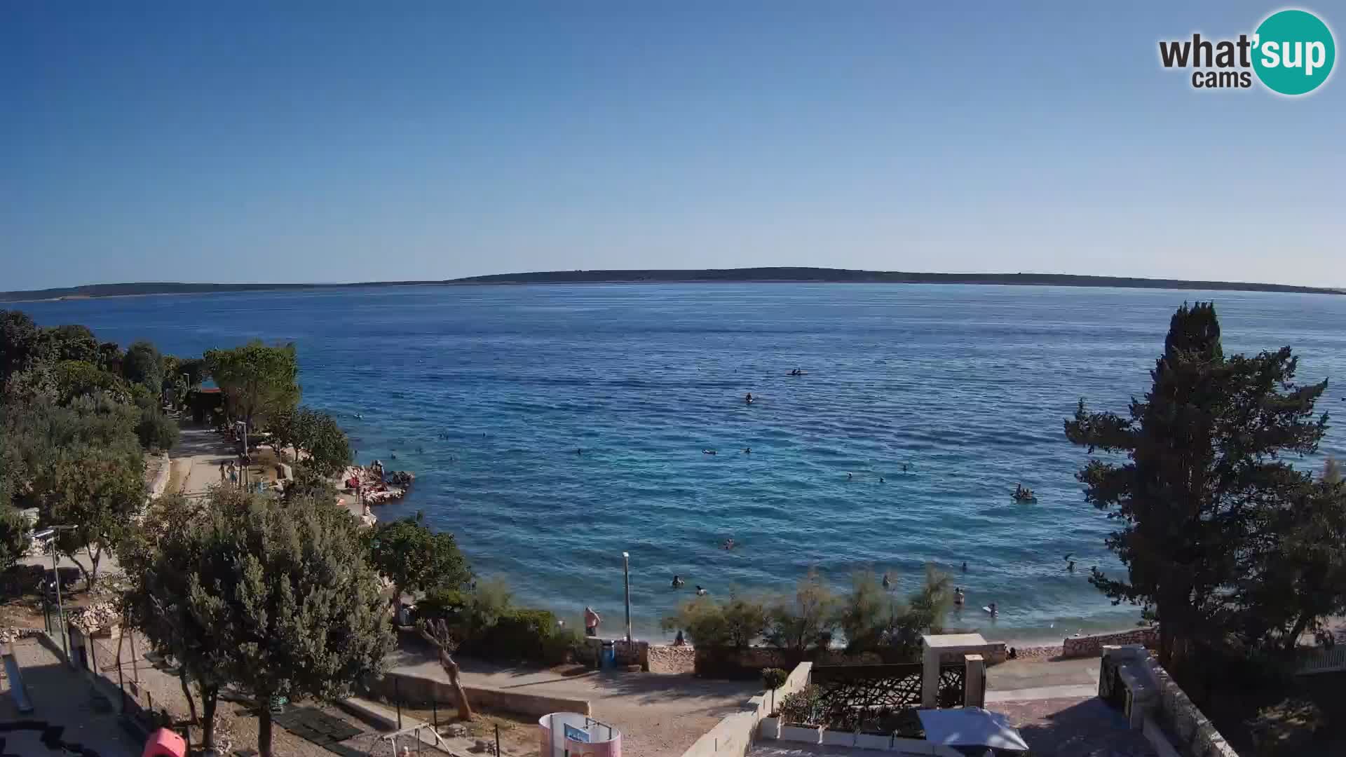 Webcam Strand Male Mandre – Liveblick von der Insel Pag