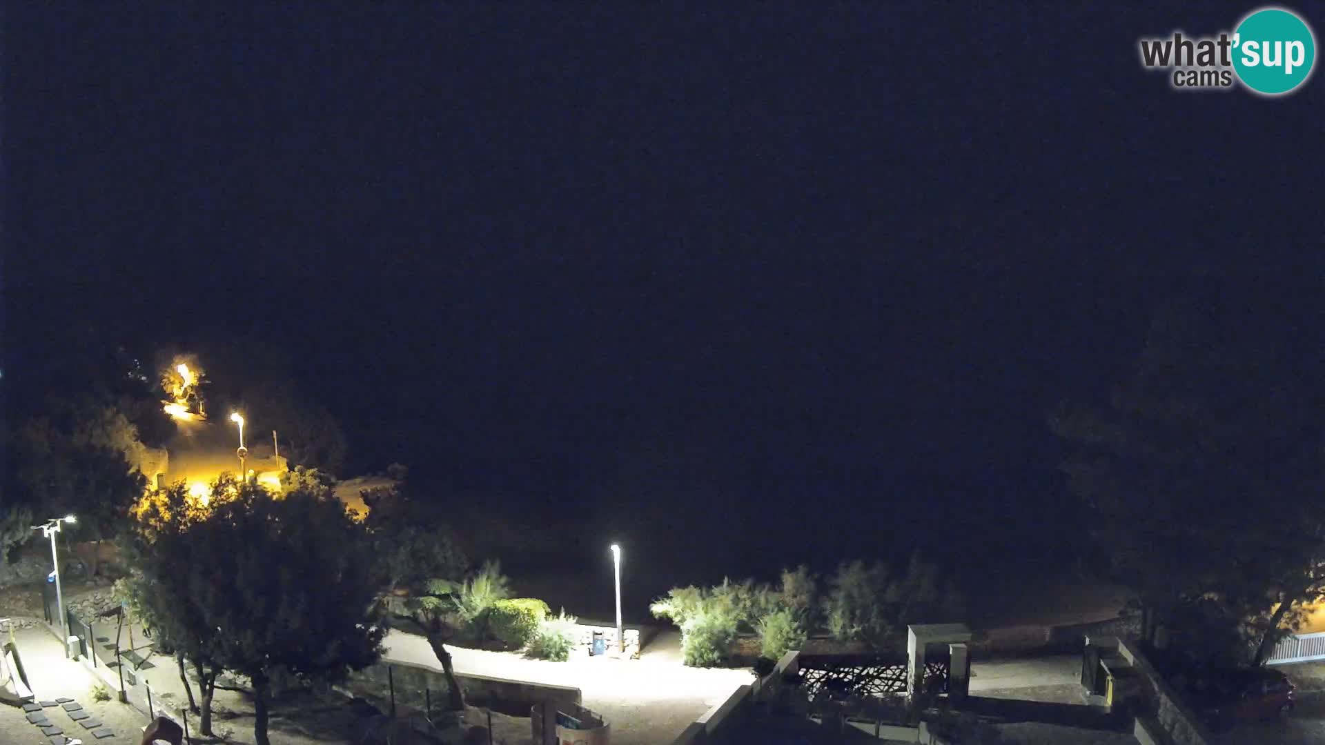 Webcam Plage Male Mandre – Vue en direct depuis l’île de Pag