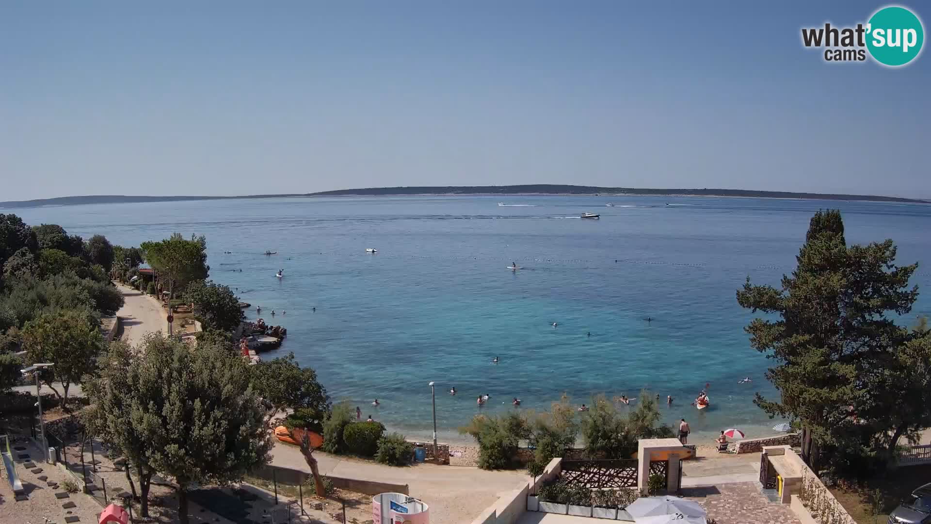 Webcam Plaža Male Mandre – Diretta dalla spiaggia sull’isola di Pag