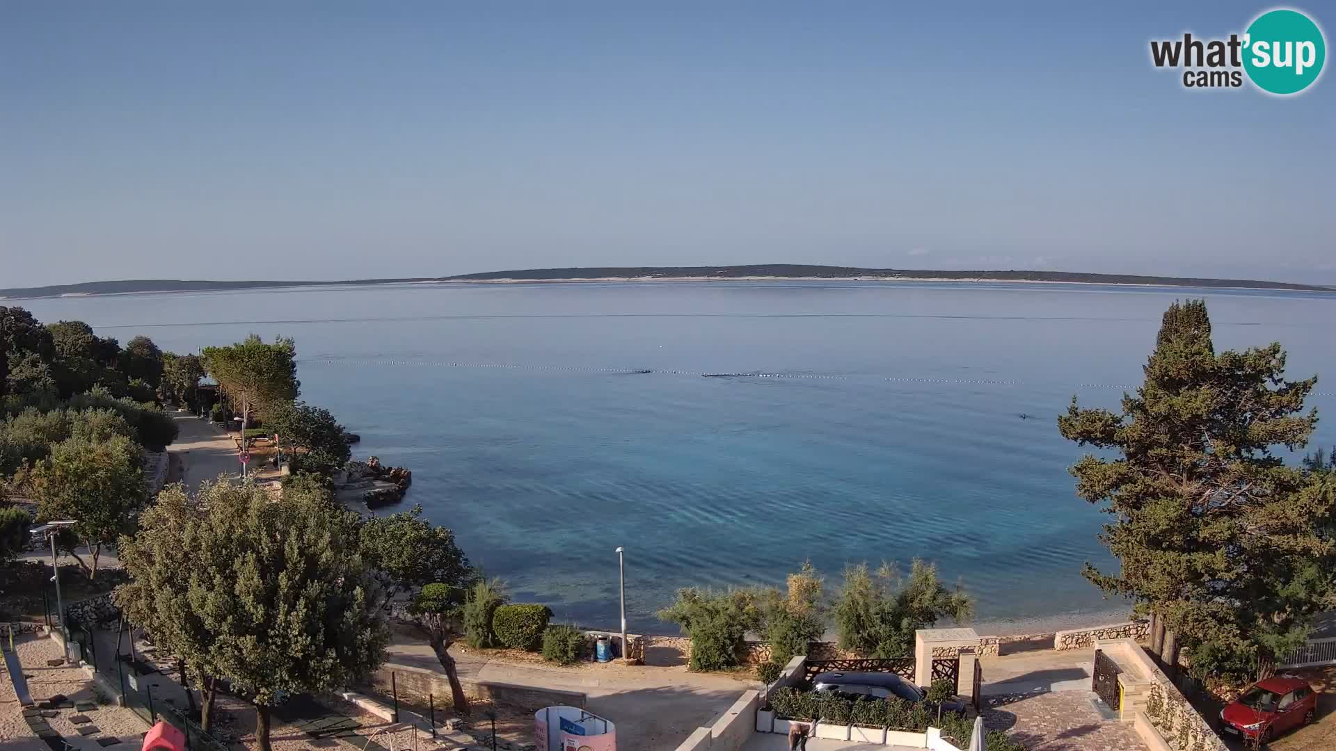 Webcam Plaža Male Mandre – Diretta dalla spiaggia sull’isola di Pag