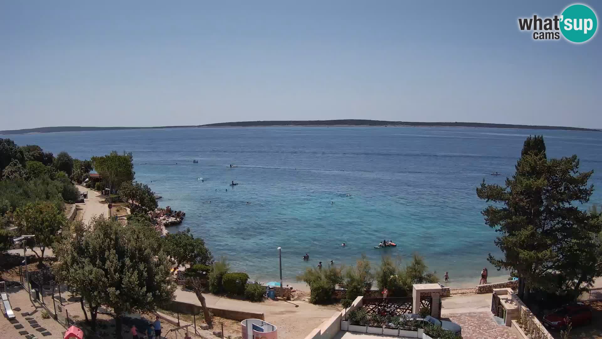 Webcam Plaža Male Mandre – Diretta dalla spiaggia sull’isola di Pag
