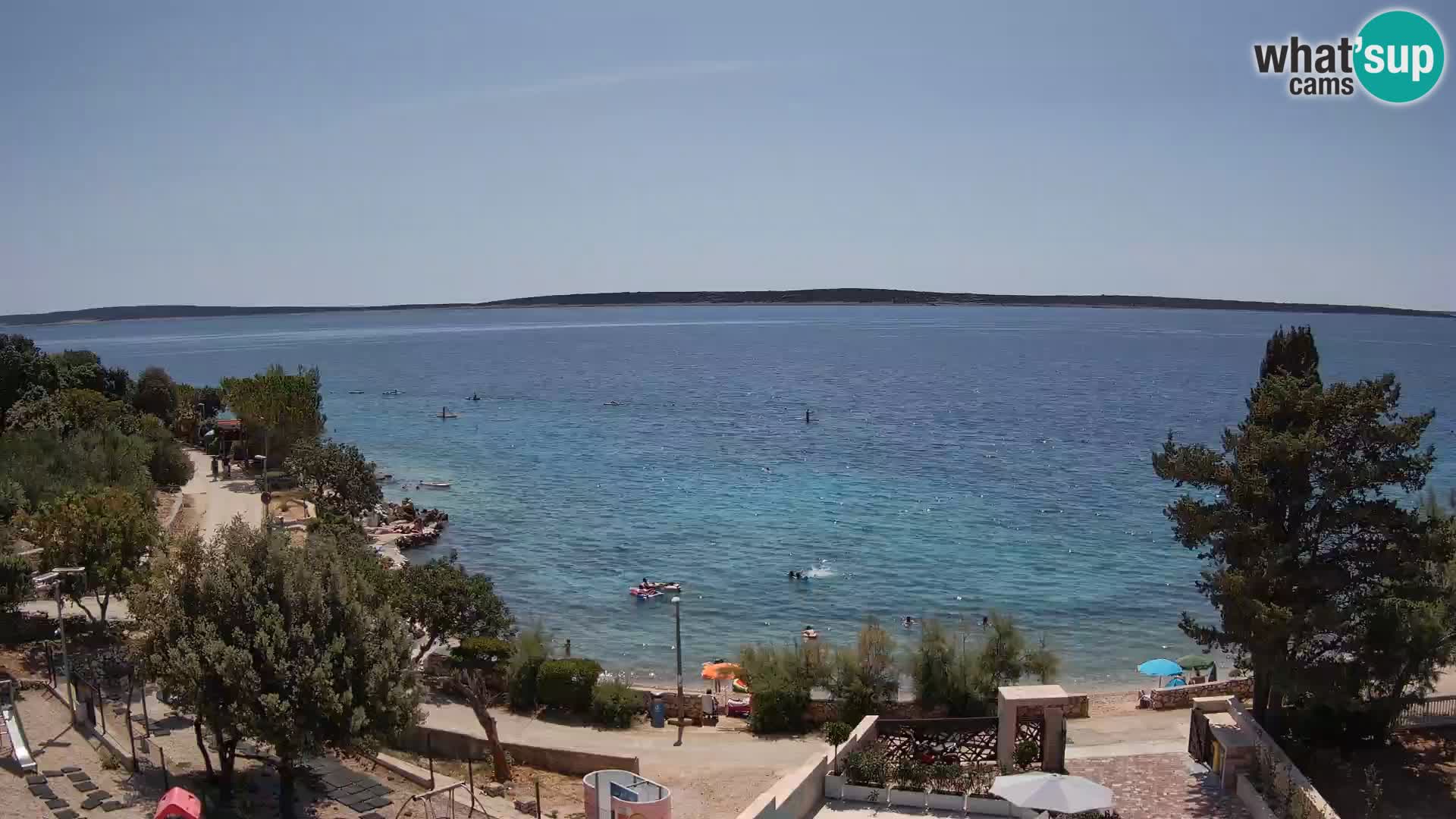 Webcam Plaža Male Mandre – Live View from Pag Island