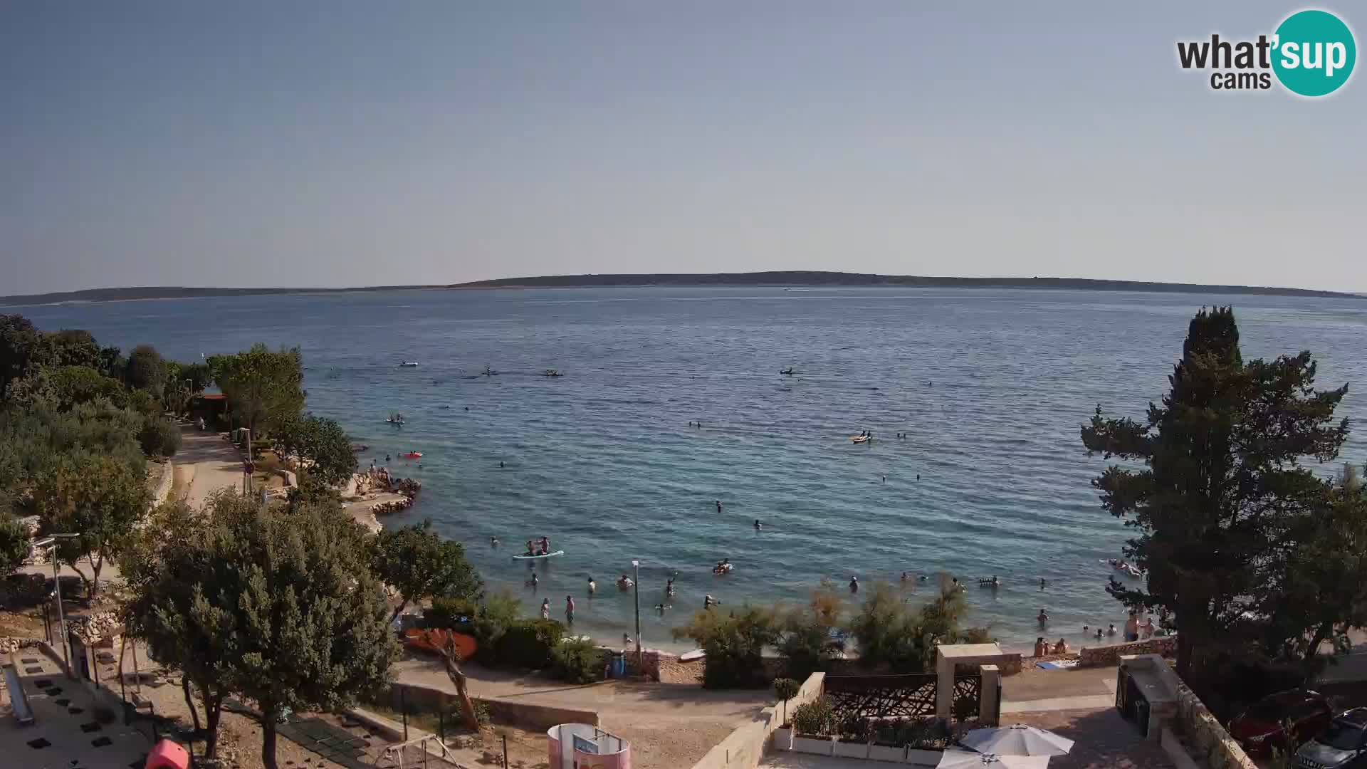 Webcam Plaža Male Mandre – Diretta dalla spiaggia sull’isola di Pag