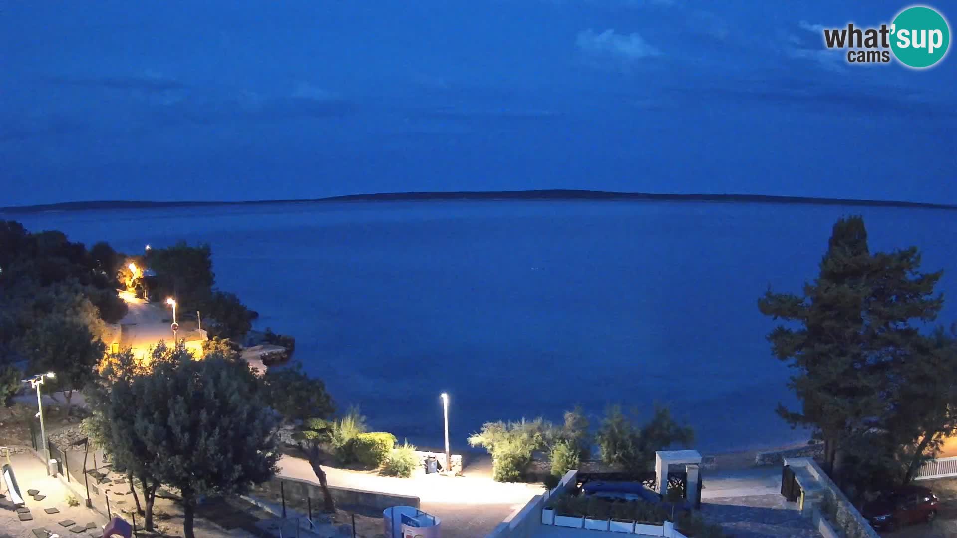 Webcam Strand Male Mandre – Liveblick von der Insel Pag