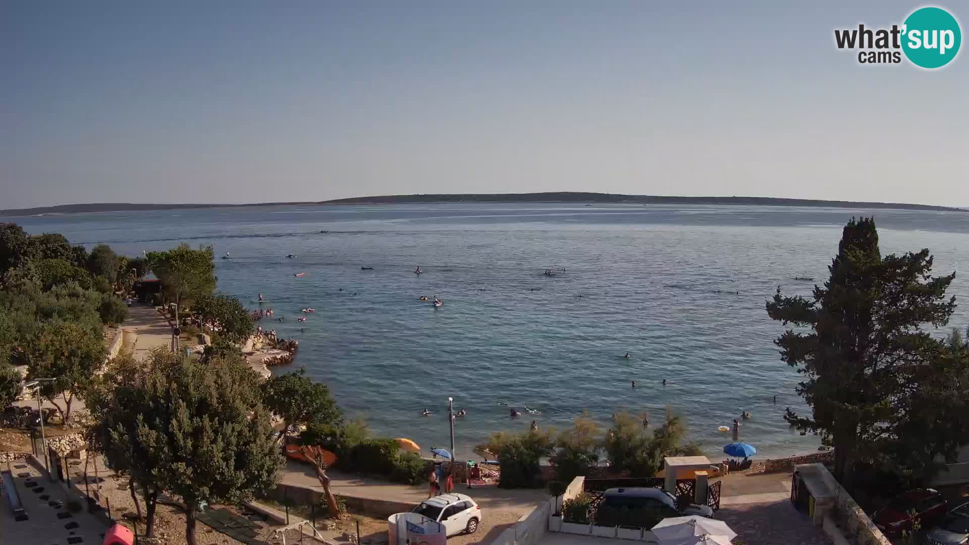 Webcam Strand Male Mandre – Liveblick von der Insel Pag