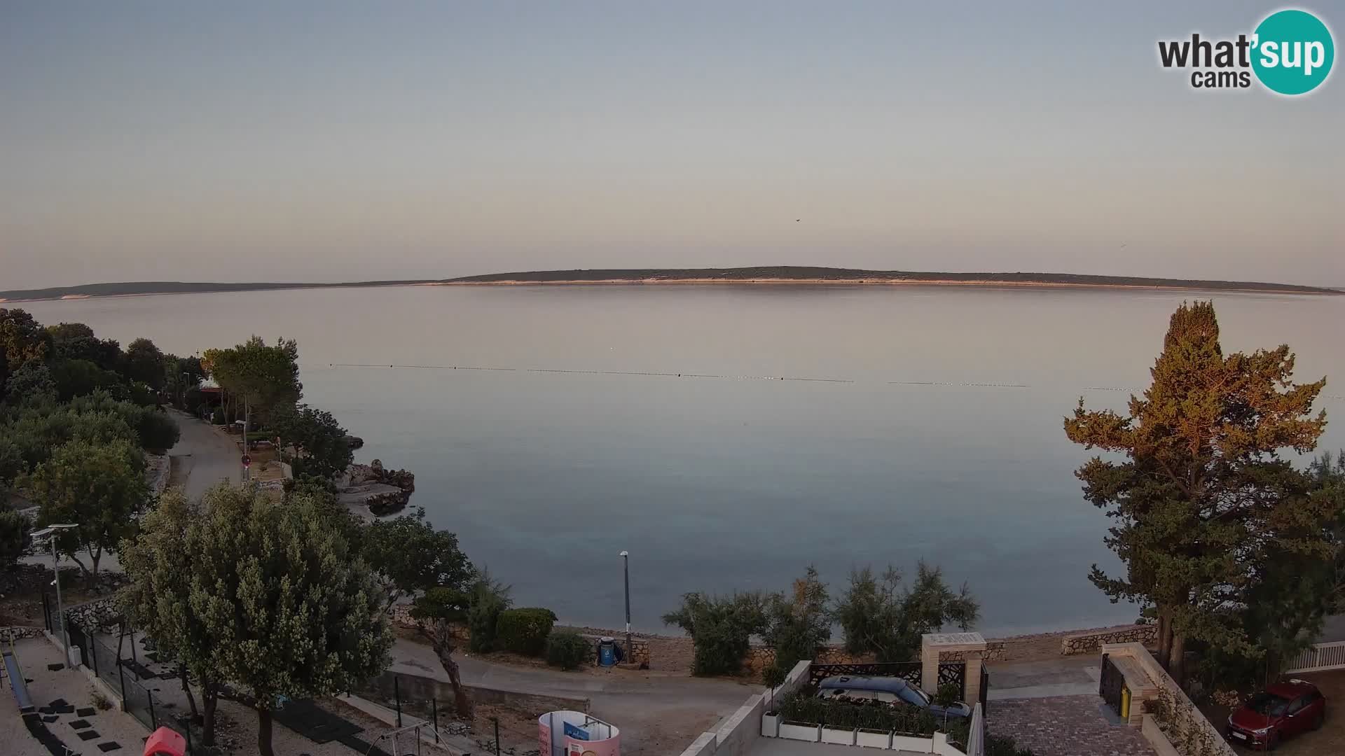 Webcam Strand Male Mandre – Liveblick von der Insel Pag