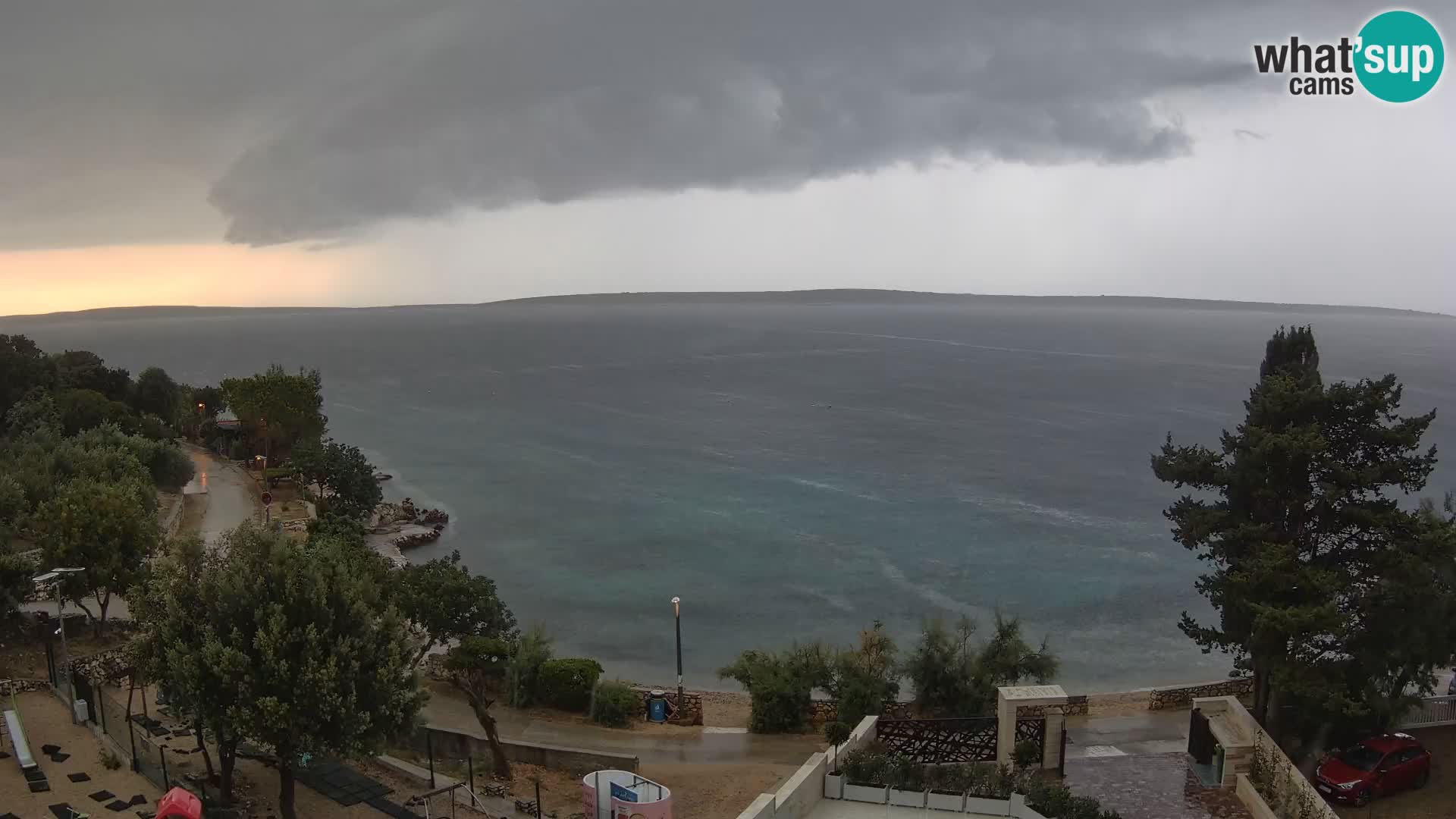 Webcam Plage Male Mandre – Vue en direct depuis l’île de Pag