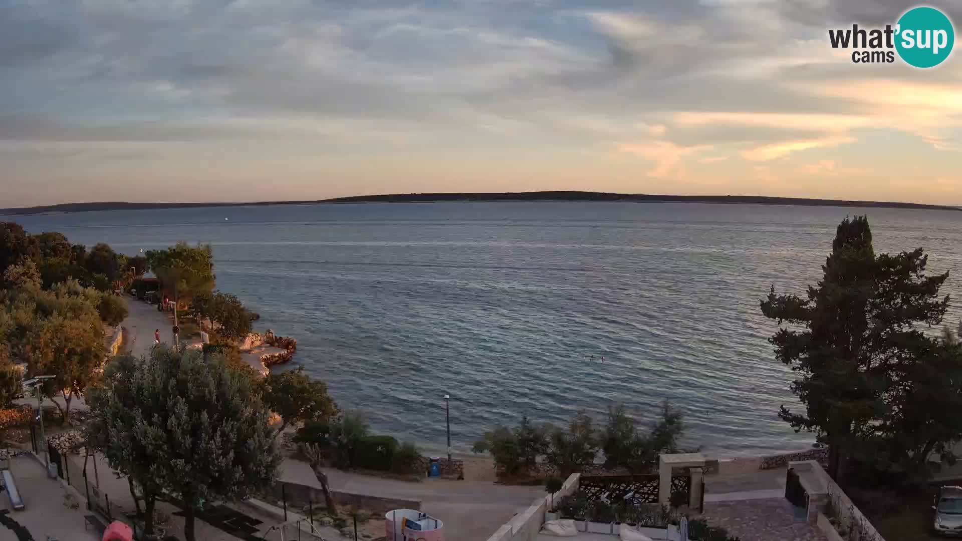 Webcam Plage Male Mandre – Vue en direct depuis l’île de Pag