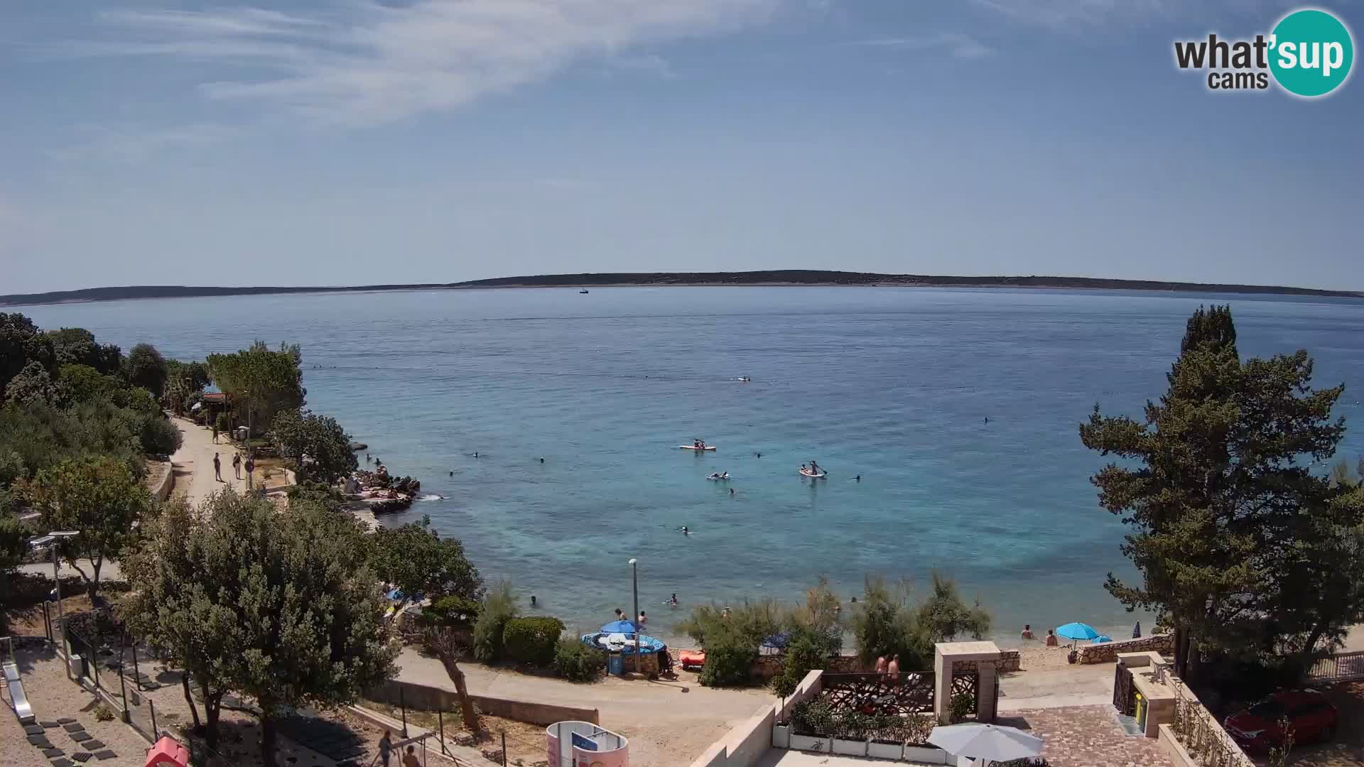 Webcam Plaža Male Mandre – Diretta dalla spiaggia sull’isola di Pag