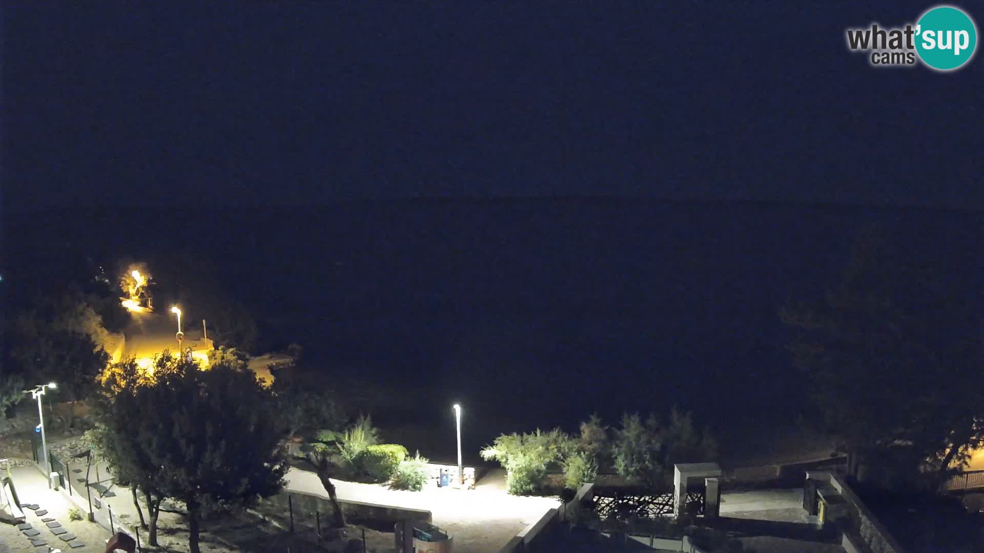 Webcam Plage Male Mandre – Vue en direct depuis l’île de Pag