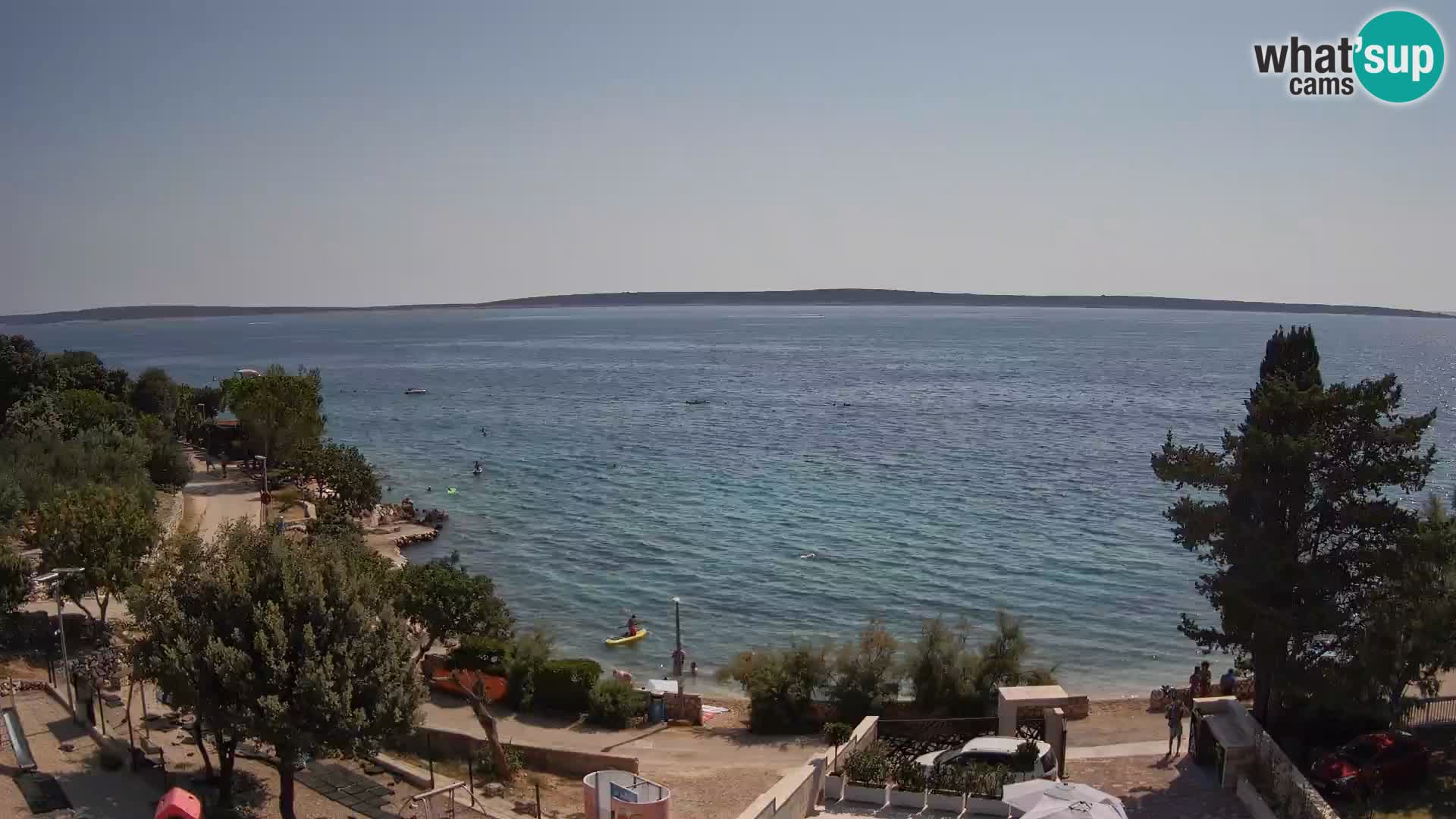 Webcam Plaža Male Mandre – Diretta dalla spiaggia sull’isola di Pag