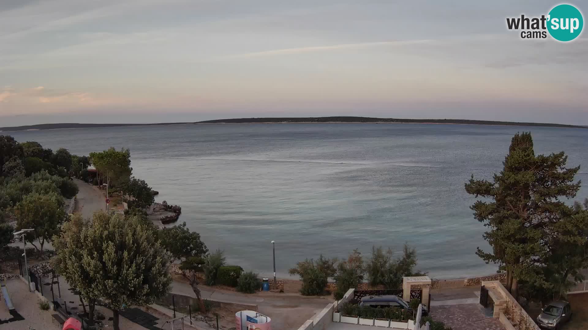 Webcam Plaža Male Mandre – Diretta dalla spiaggia sull’isola di Pag