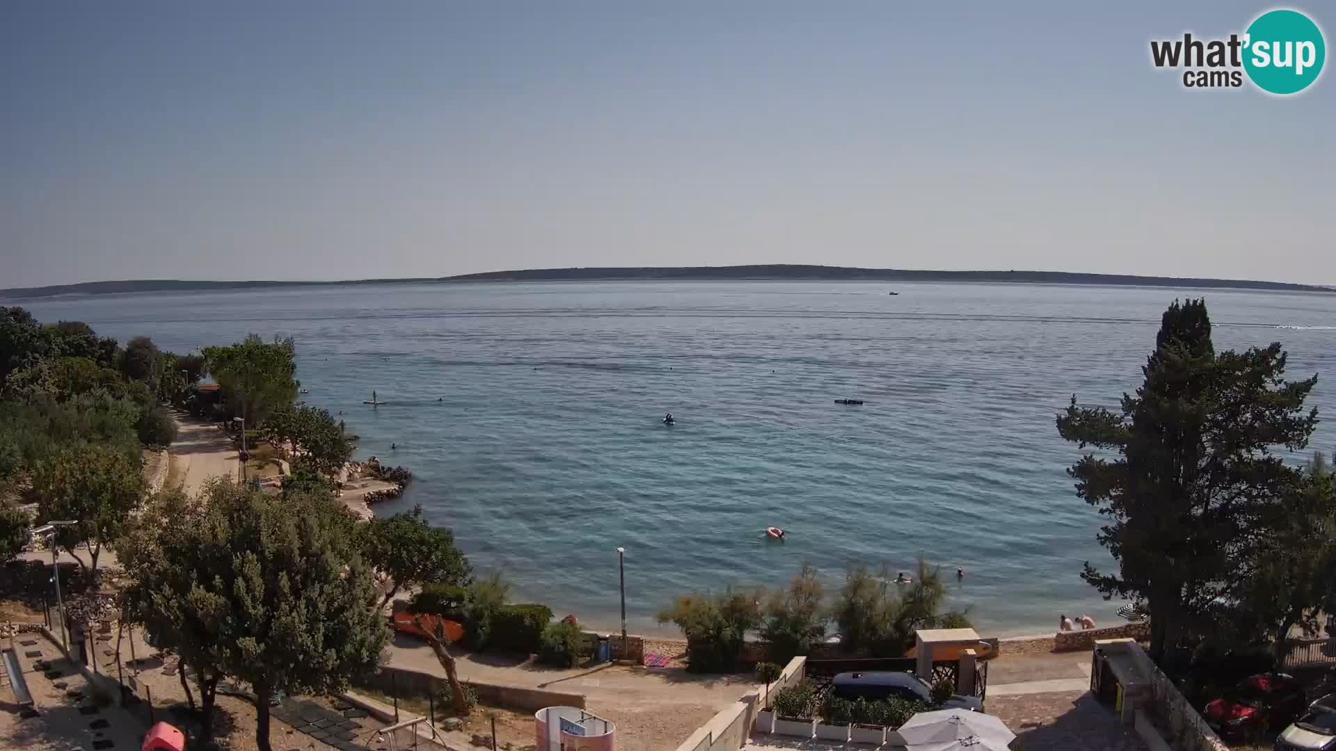 Webcam Plage Male Mandre – Vue en direct depuis l’île de Pag