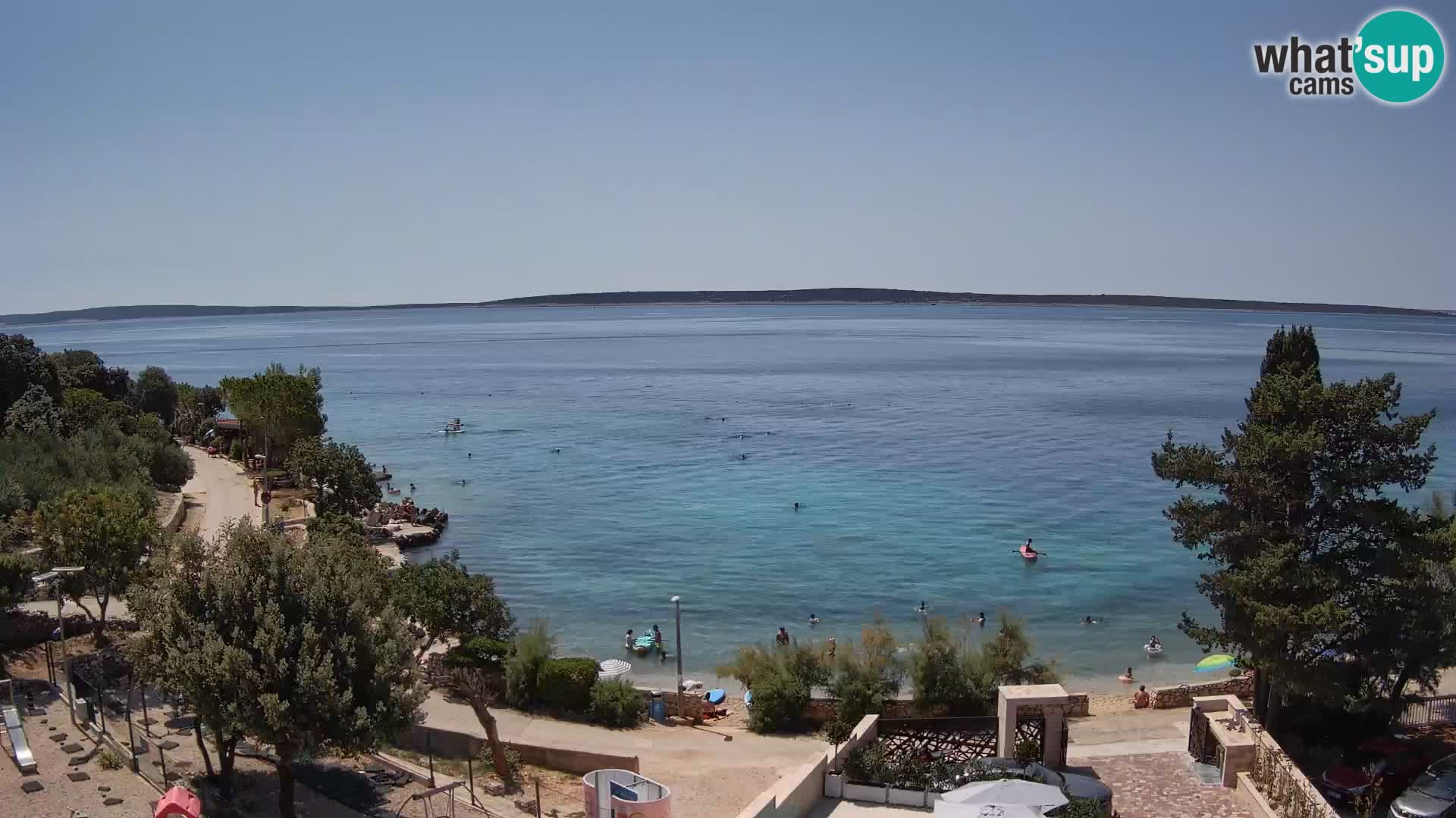 Webcam Strand Male Mandre – Liveblick von der Insel Pag