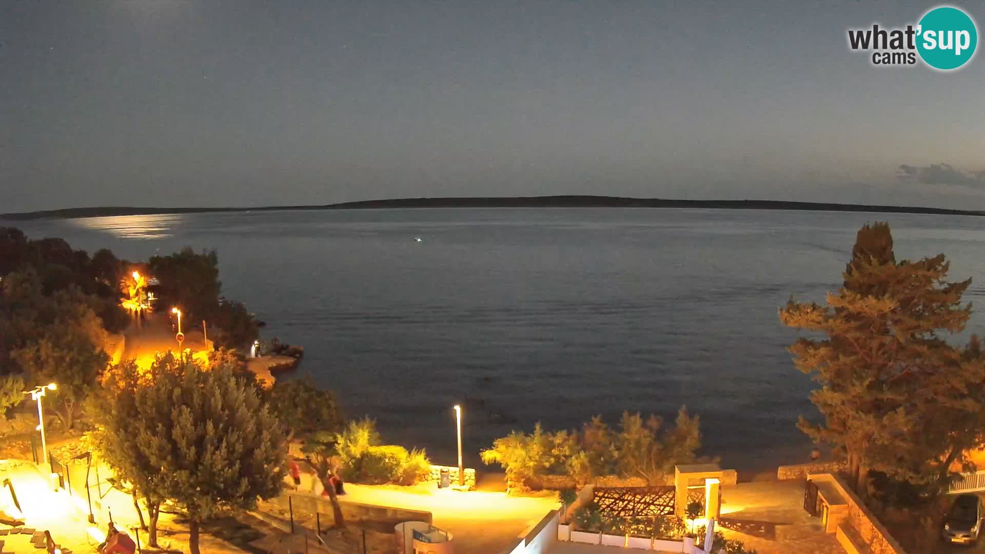 Webcam Plaža Male Mandre – Diretta dalla spiaggia sull’isola di Pag
