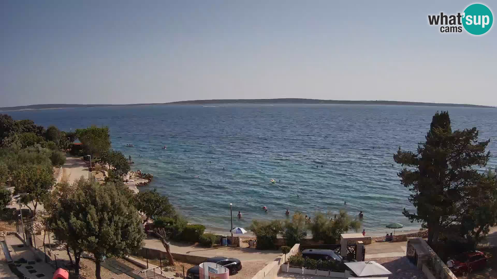 Webcam Plage Male Mandre – Vue en direct depuis l’île de Pag