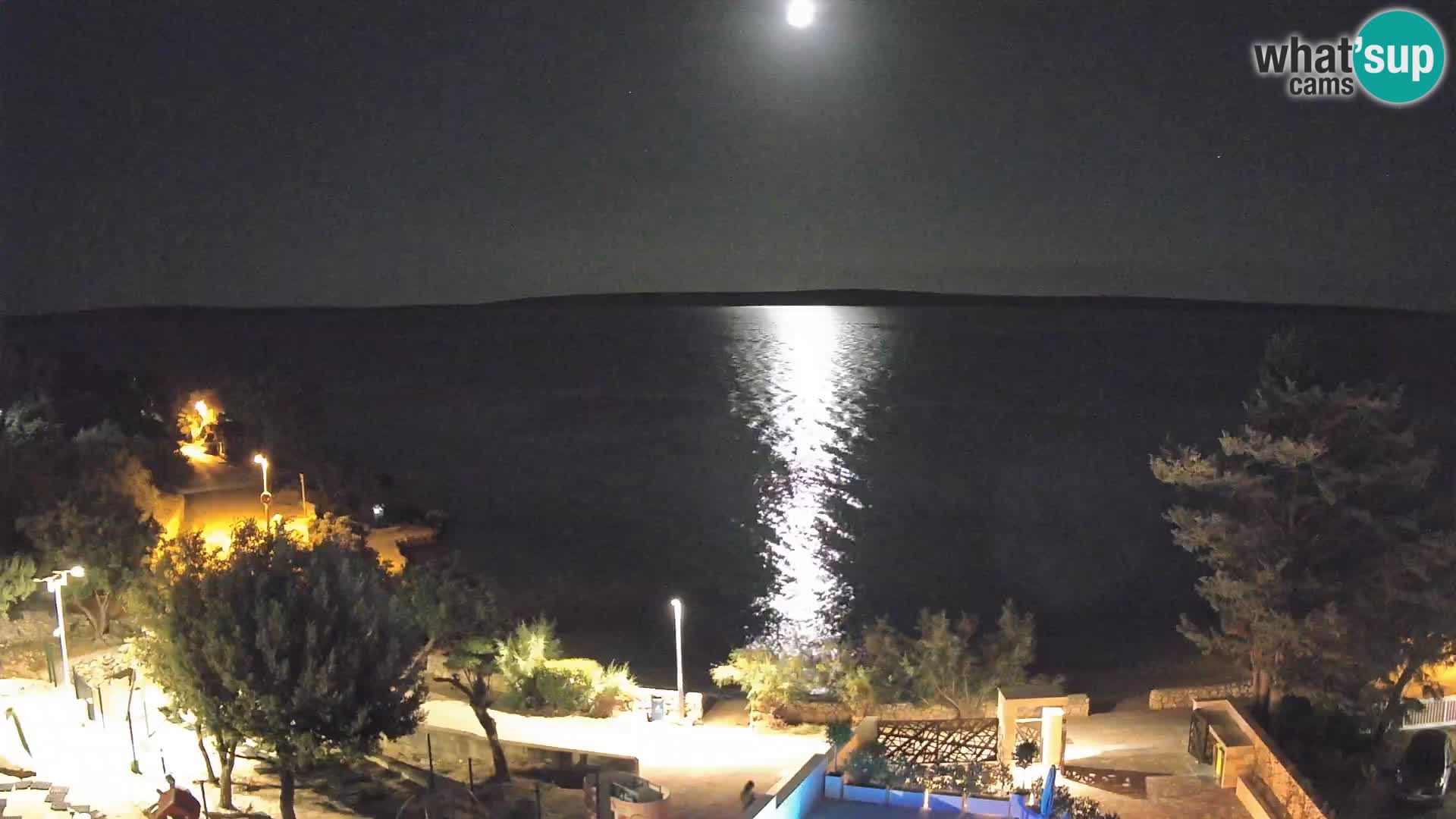 Webcam Strand Male Mandre – Liveblick von der Insel Pag