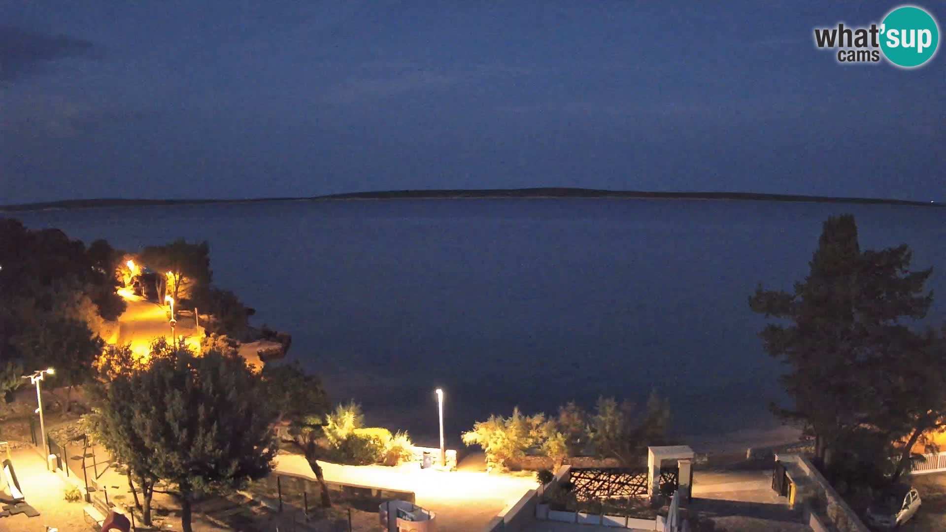 Webcam Plaža Male Mandre – Diretta dalla spiaggia sull’isola di Pag