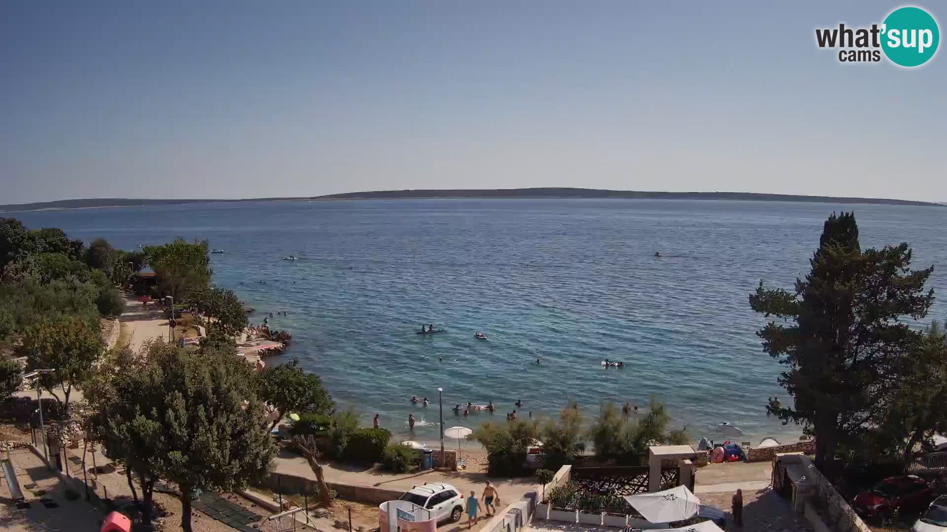 Webcam Strand Male Mandre – Liveblick von der Insel Pag