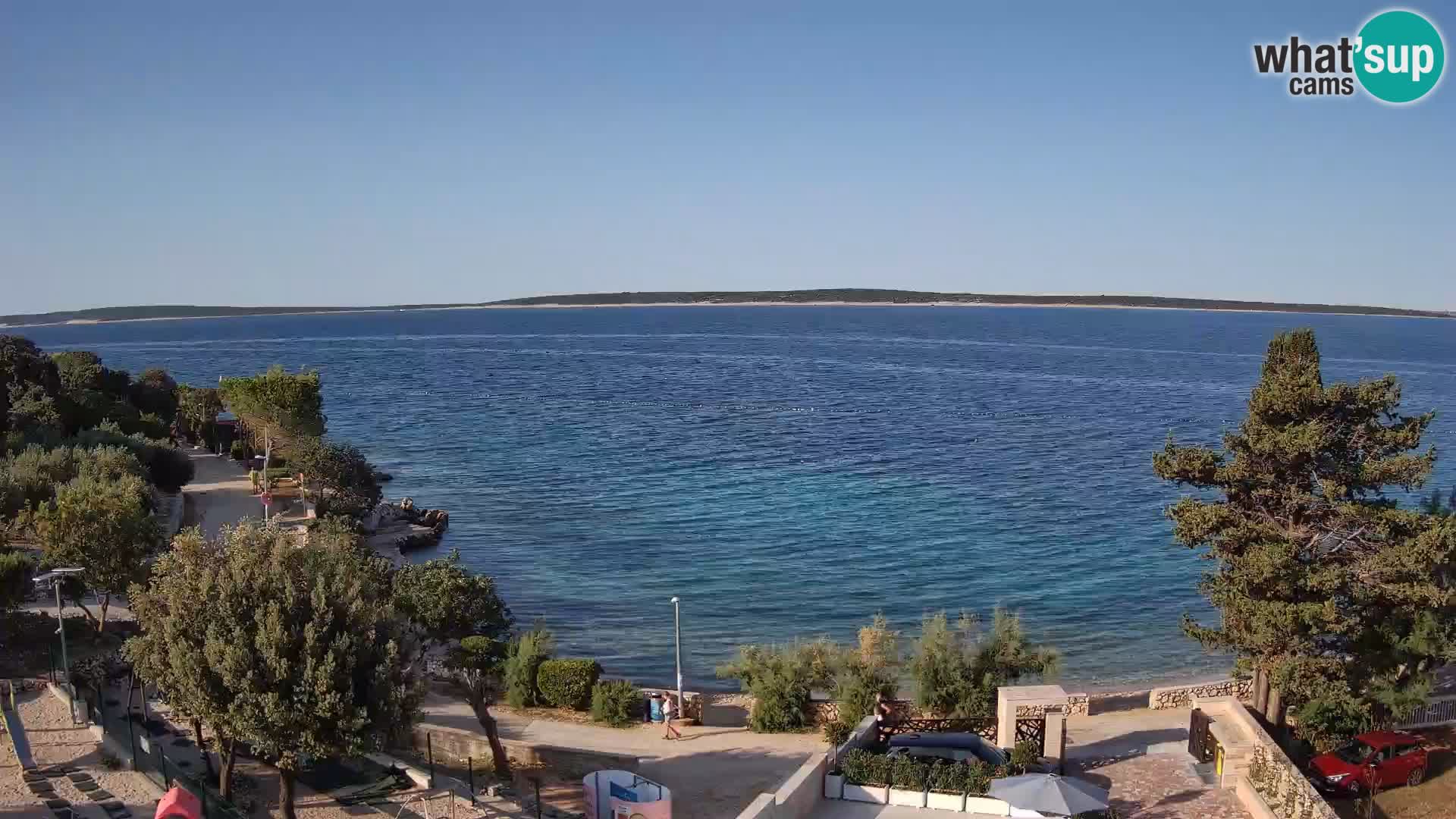 Webcam Plaža Male Mandre – Diretta dalla spiaggia sull’isola di Pag