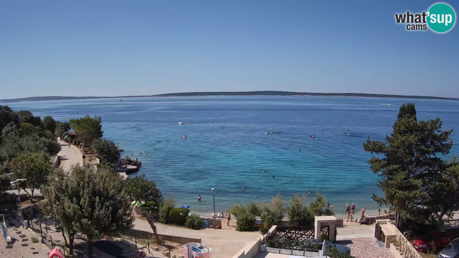 Webcam Plaža Male Mandre – Diretta dalla spiaggia sull’isola di Pag