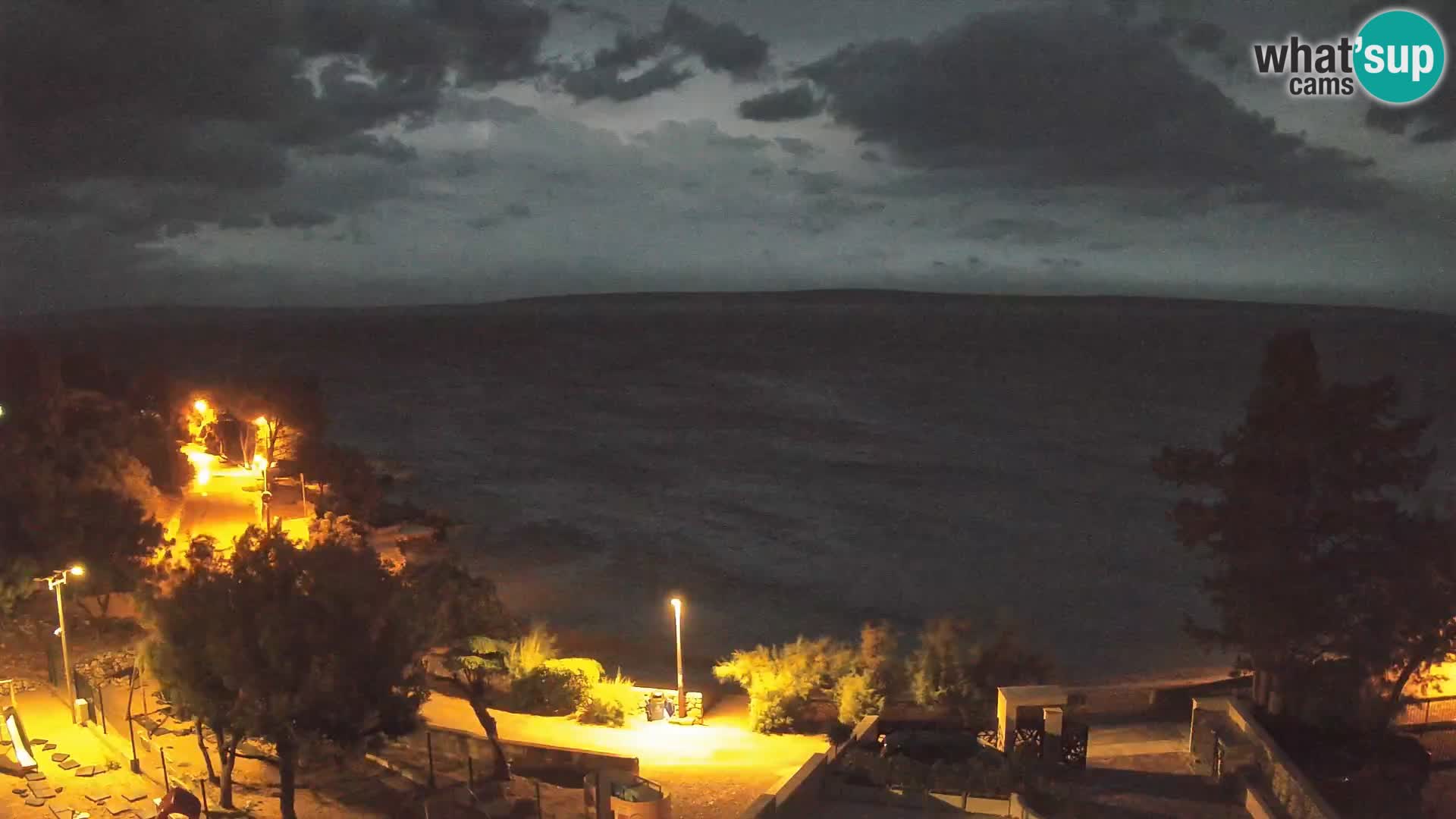 Webcam Plage Male Mandre – Vue en direct depuis l’île de Pag