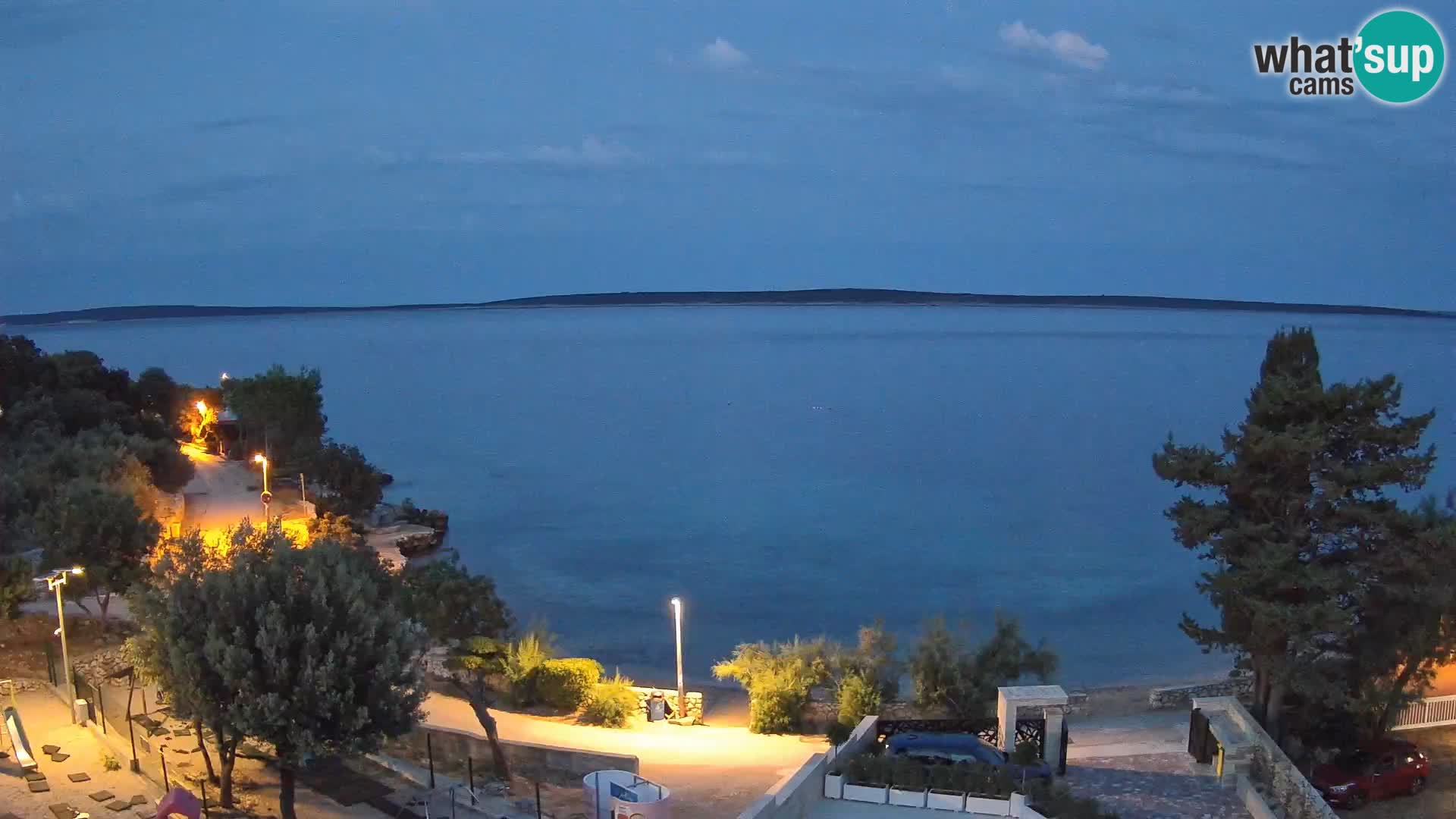 Webcam Strand Male Mandre – Liveblick von der Insel Pag