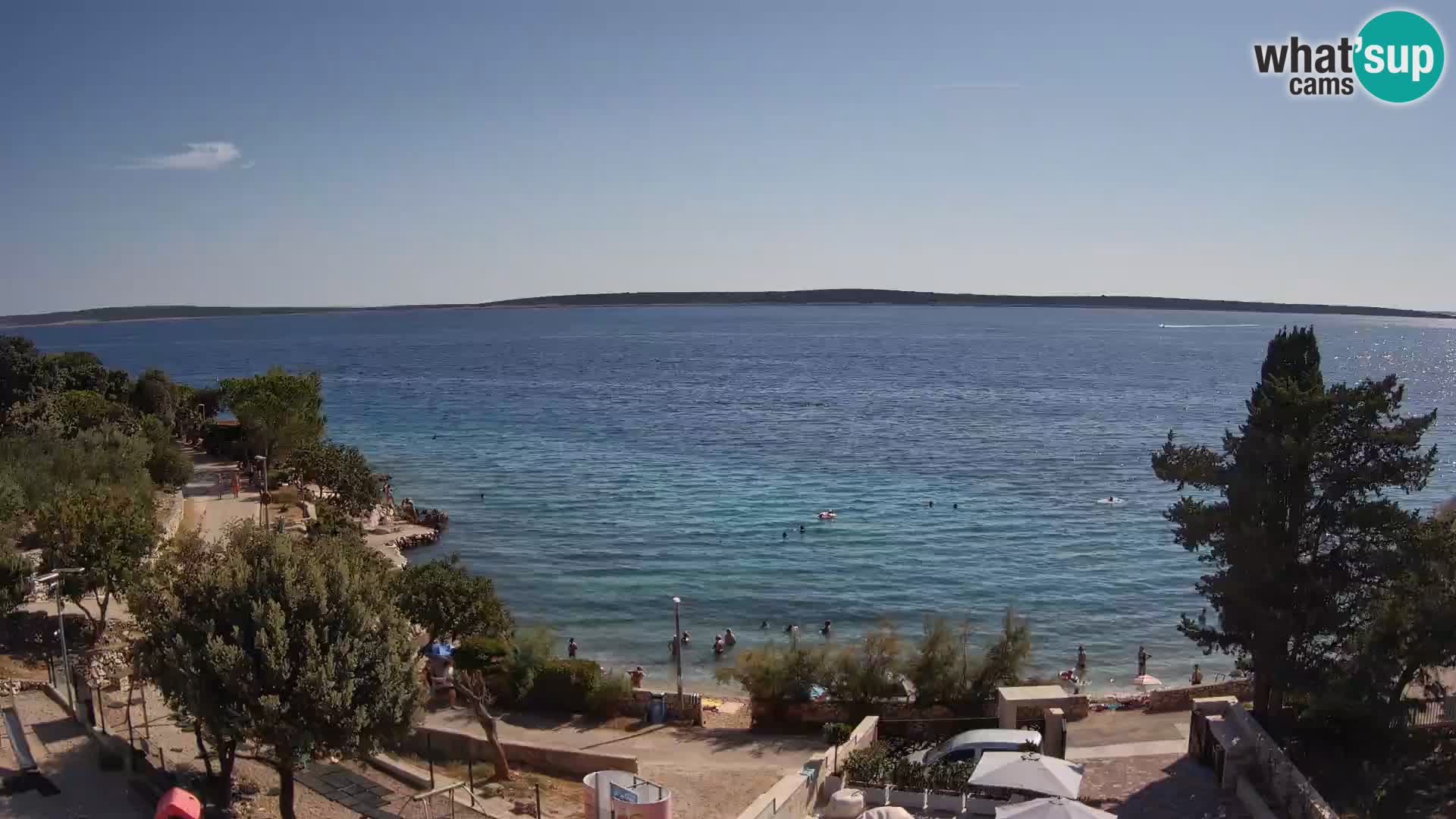 Webcam Plaža Male Mandre – Diretta dalla spiaggia sull’isola di Pag