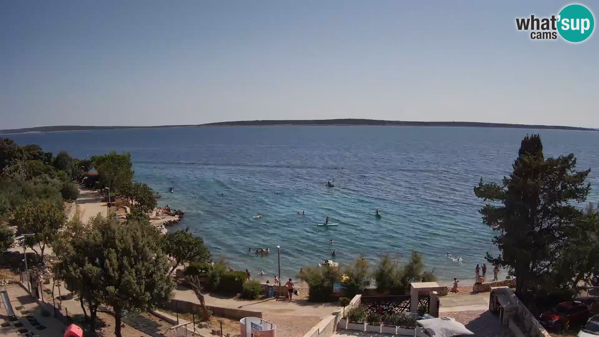 Webcam Strand Male Mandre – Liveblick von der Insel Pag