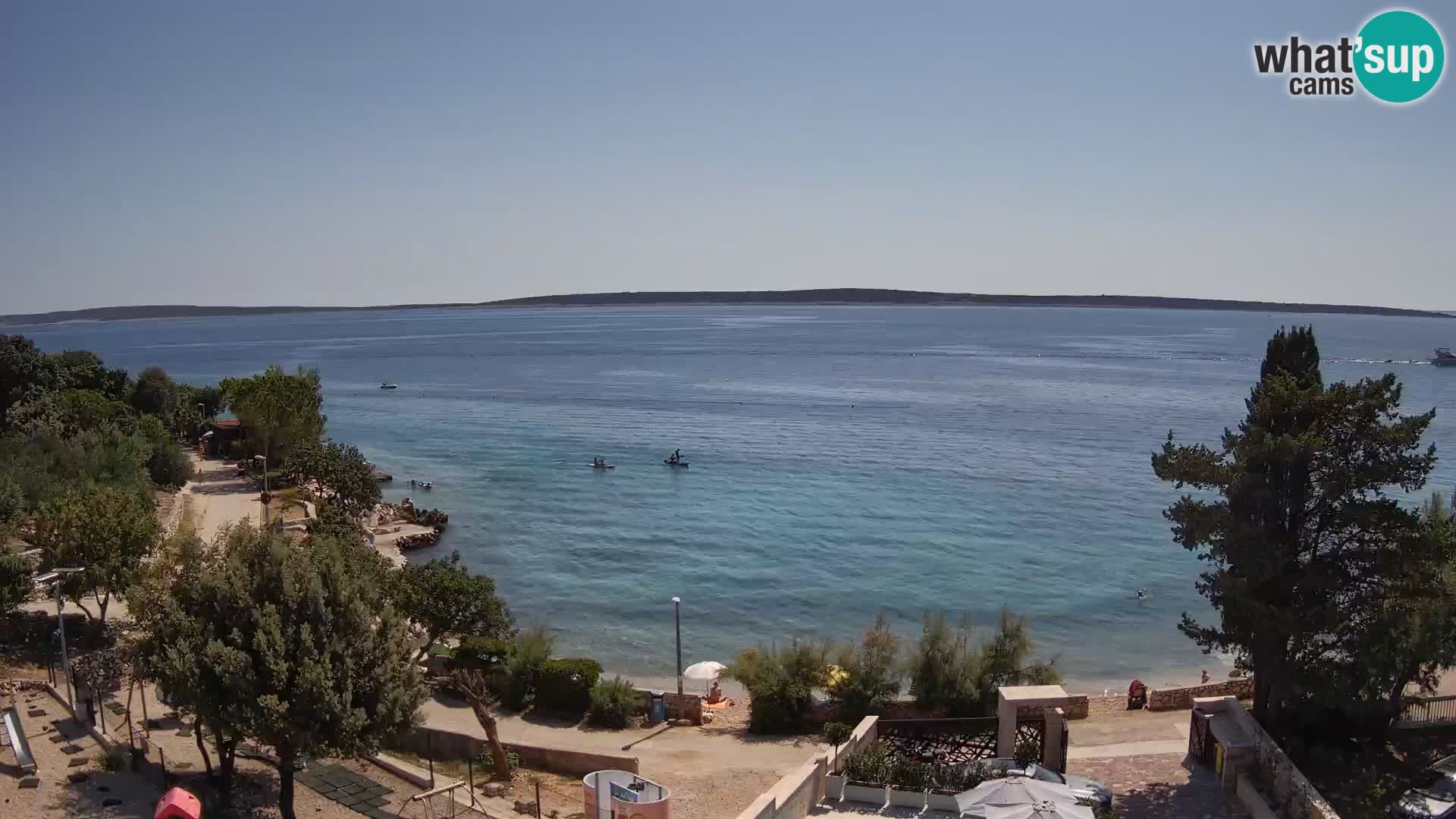 Webcam Plaža Male Mandre – Diretta dalla spiaggia sull’isola di Pag
