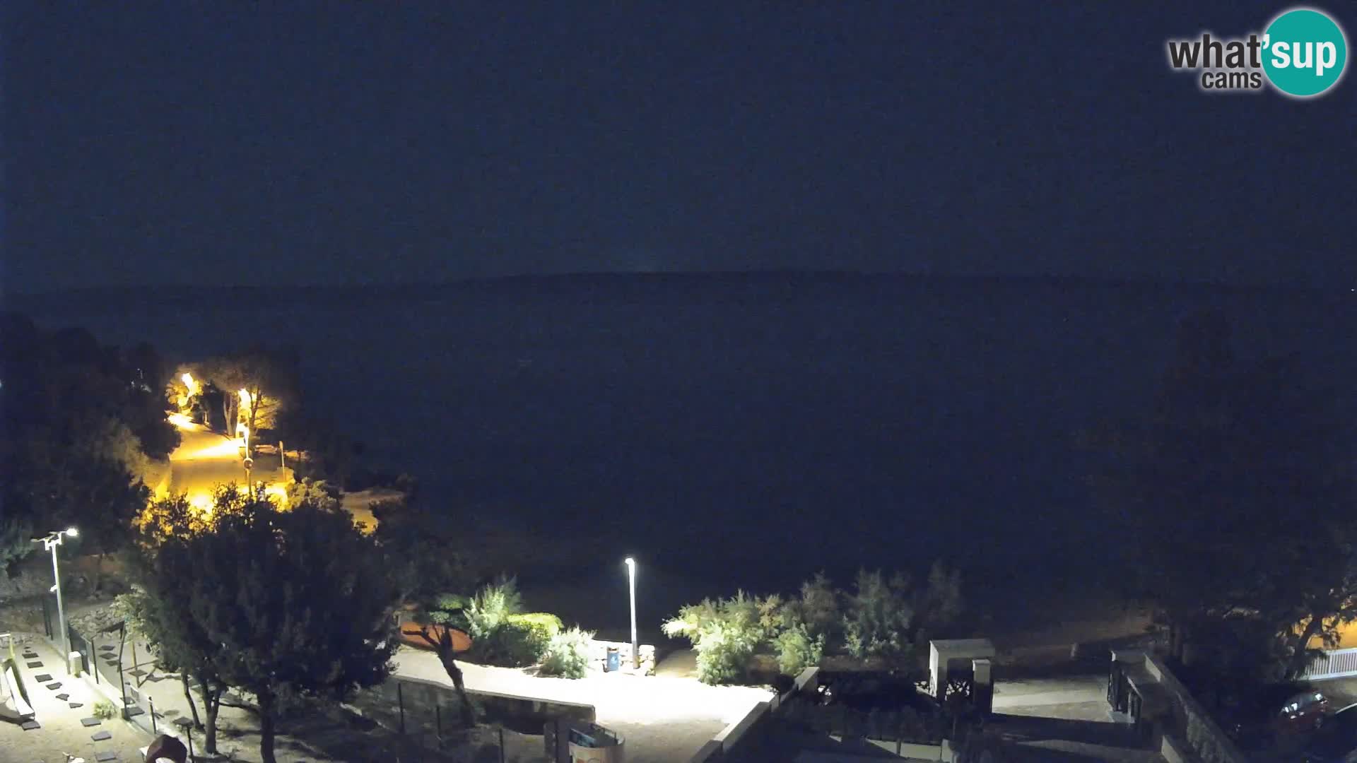 Webcam Plage Male Mandre – Vue en direct depuis l’île de Pag