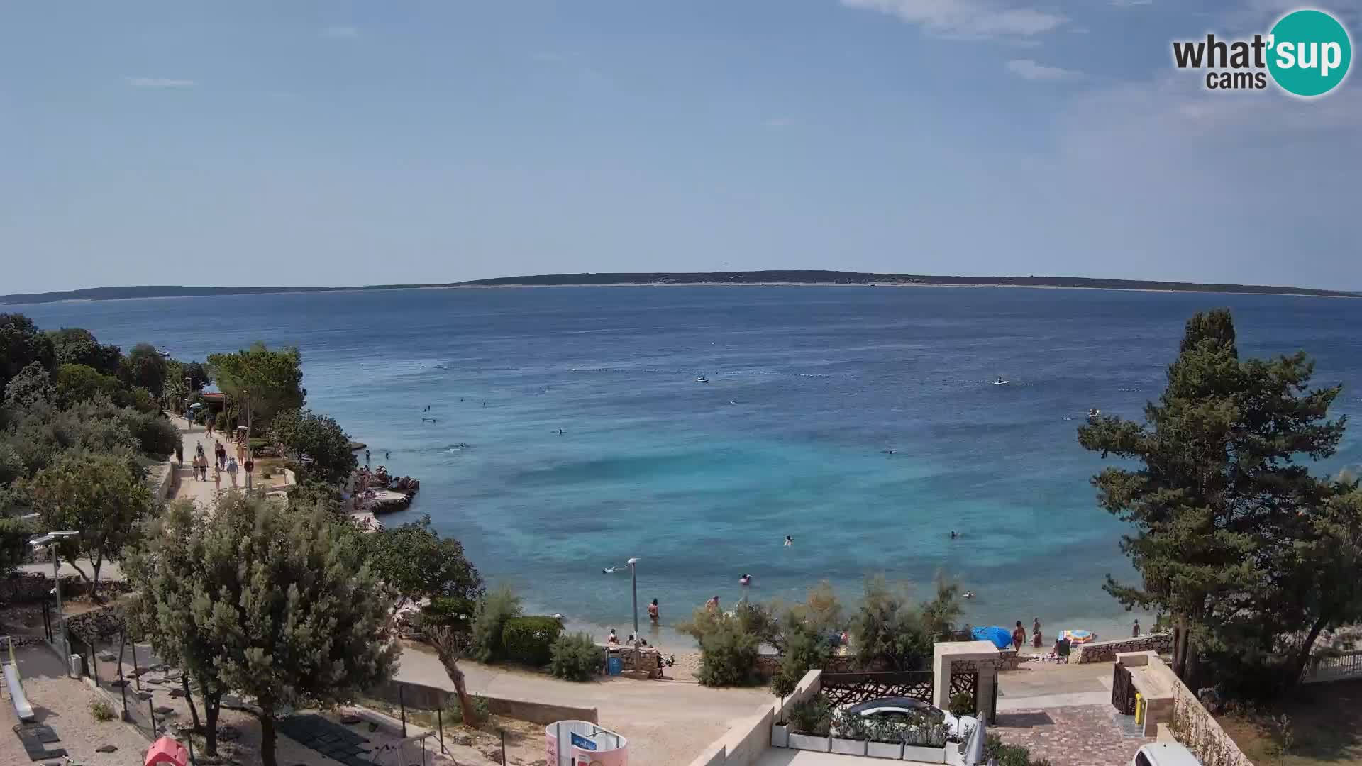 Webcam Plaža Male Mandre – Live View from Pag Island