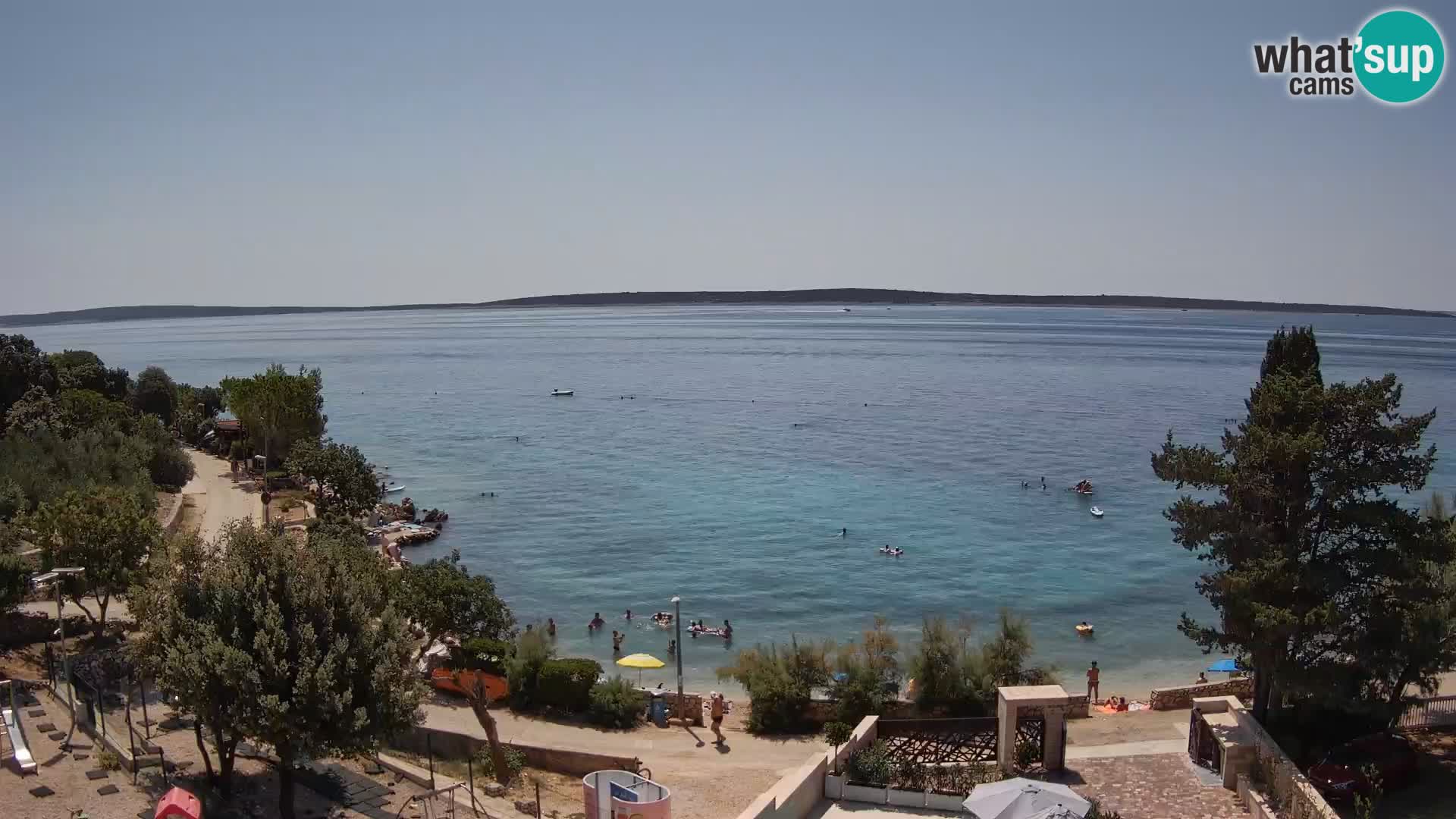Webcam Plaža Male Mandre – Diretta dalla spiaggia sull’isola di Pag