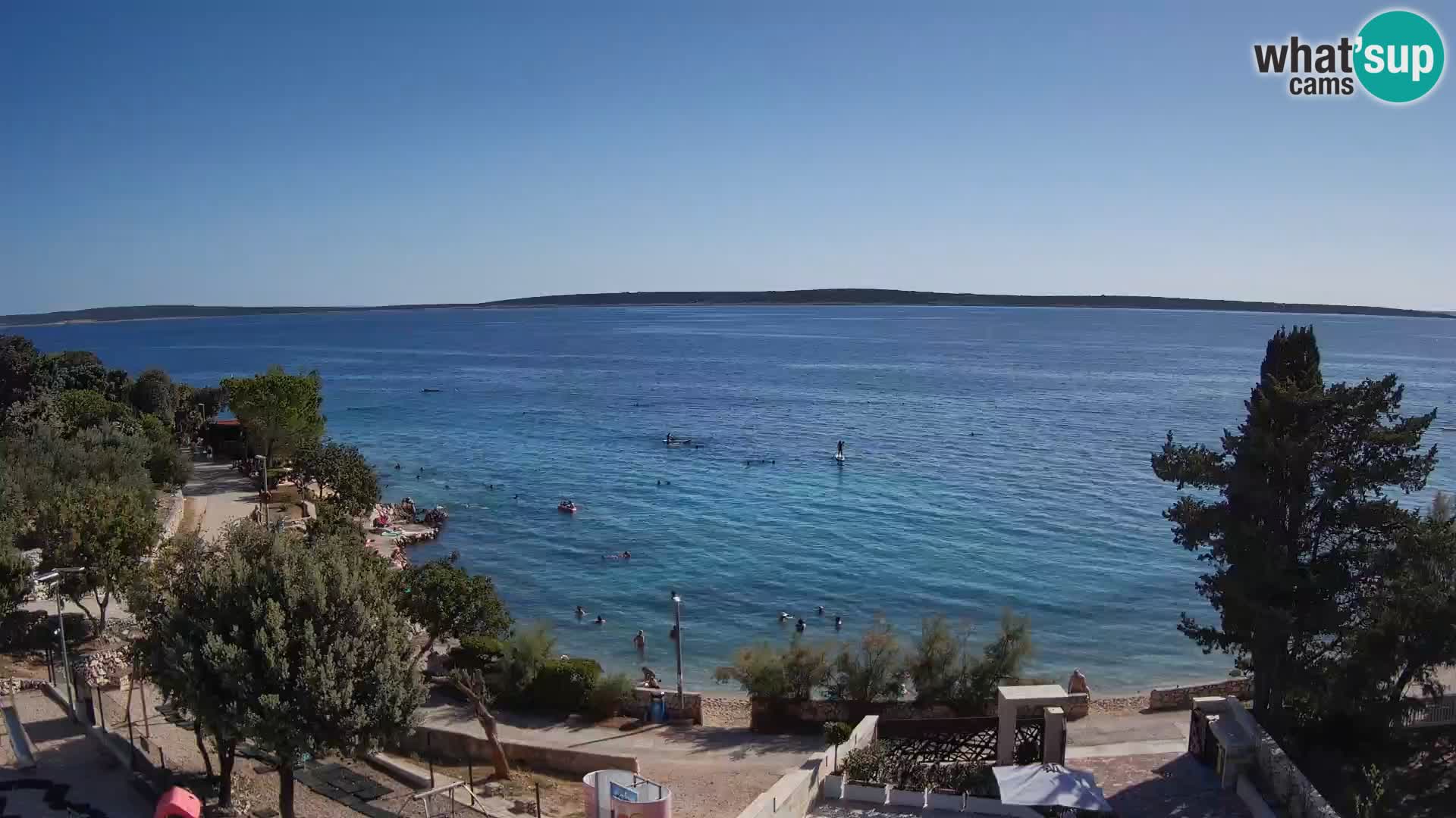 Webcam Plaža Male Mandre – Diretta dalla spiaggia sull’isola di Pag
