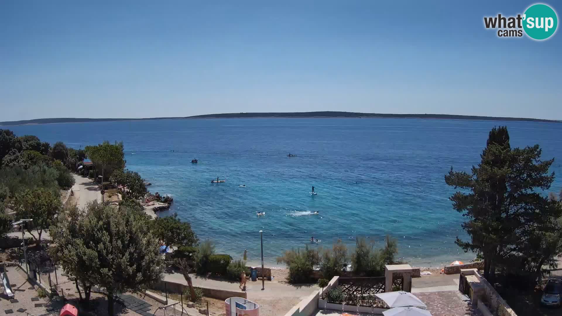 Webcam Plaža Male Mandre – Live View from Pag Island