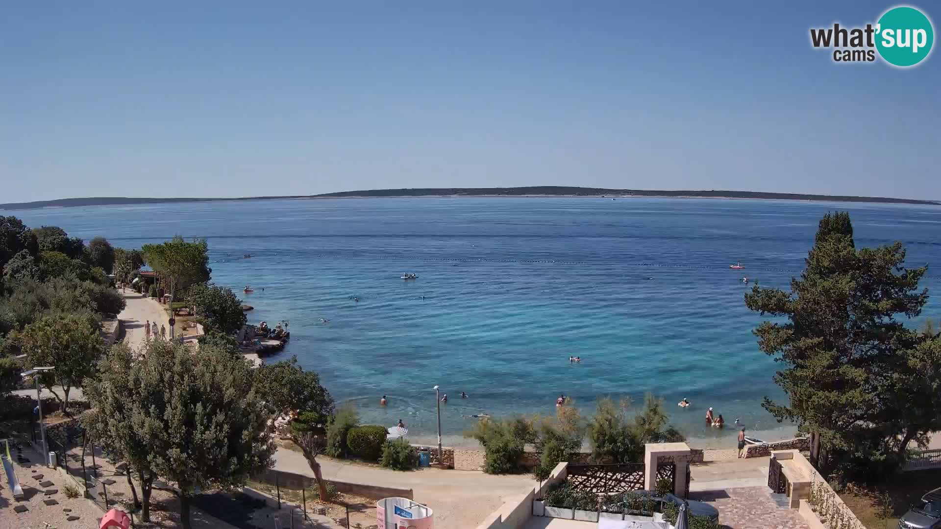 Webcam Plaža Male Mandre – Diretta dalla spiaggia sull’isola di Pag