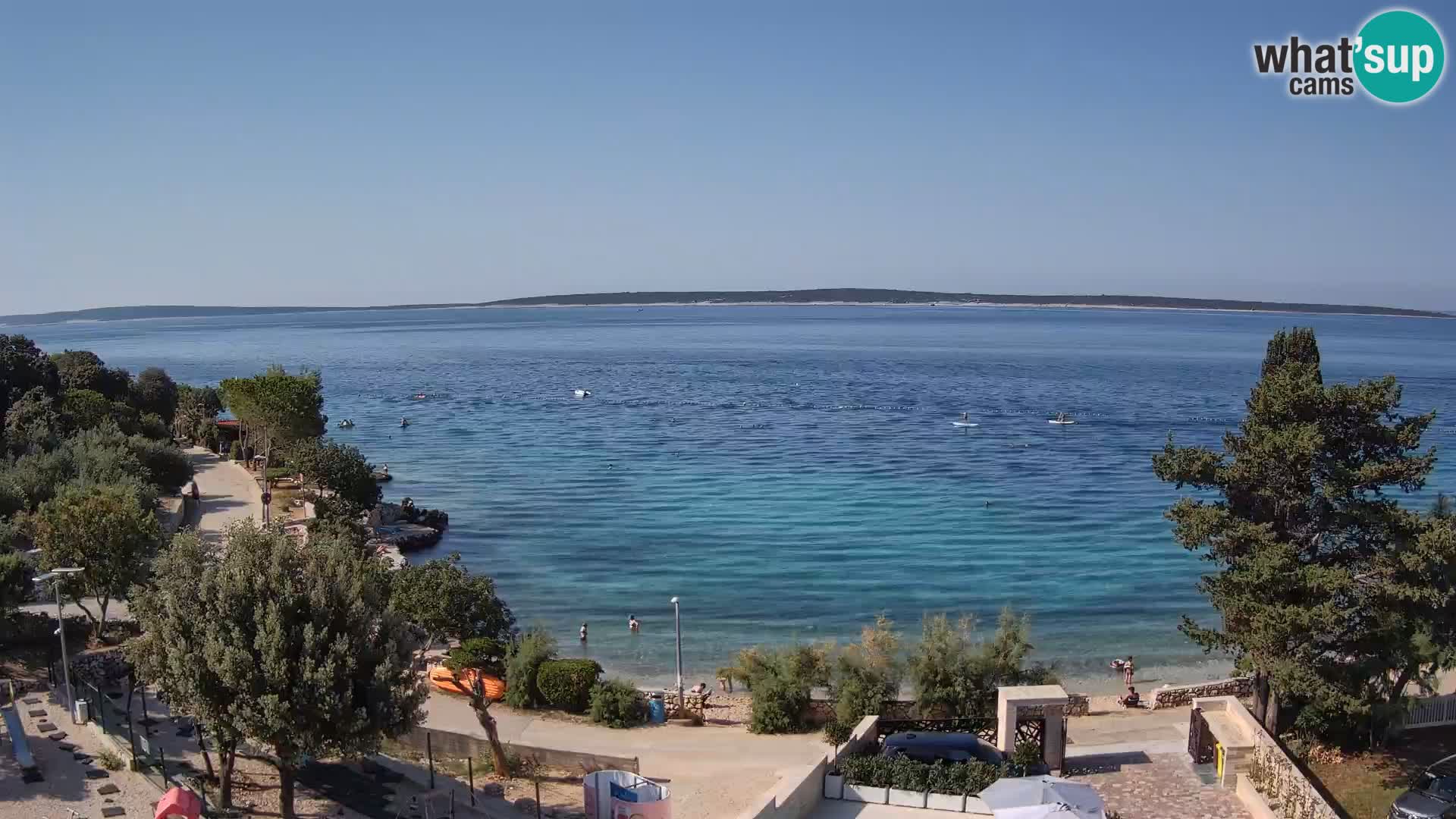 Webcam Strand Male Mandre – Liveblick von der Insel Pag