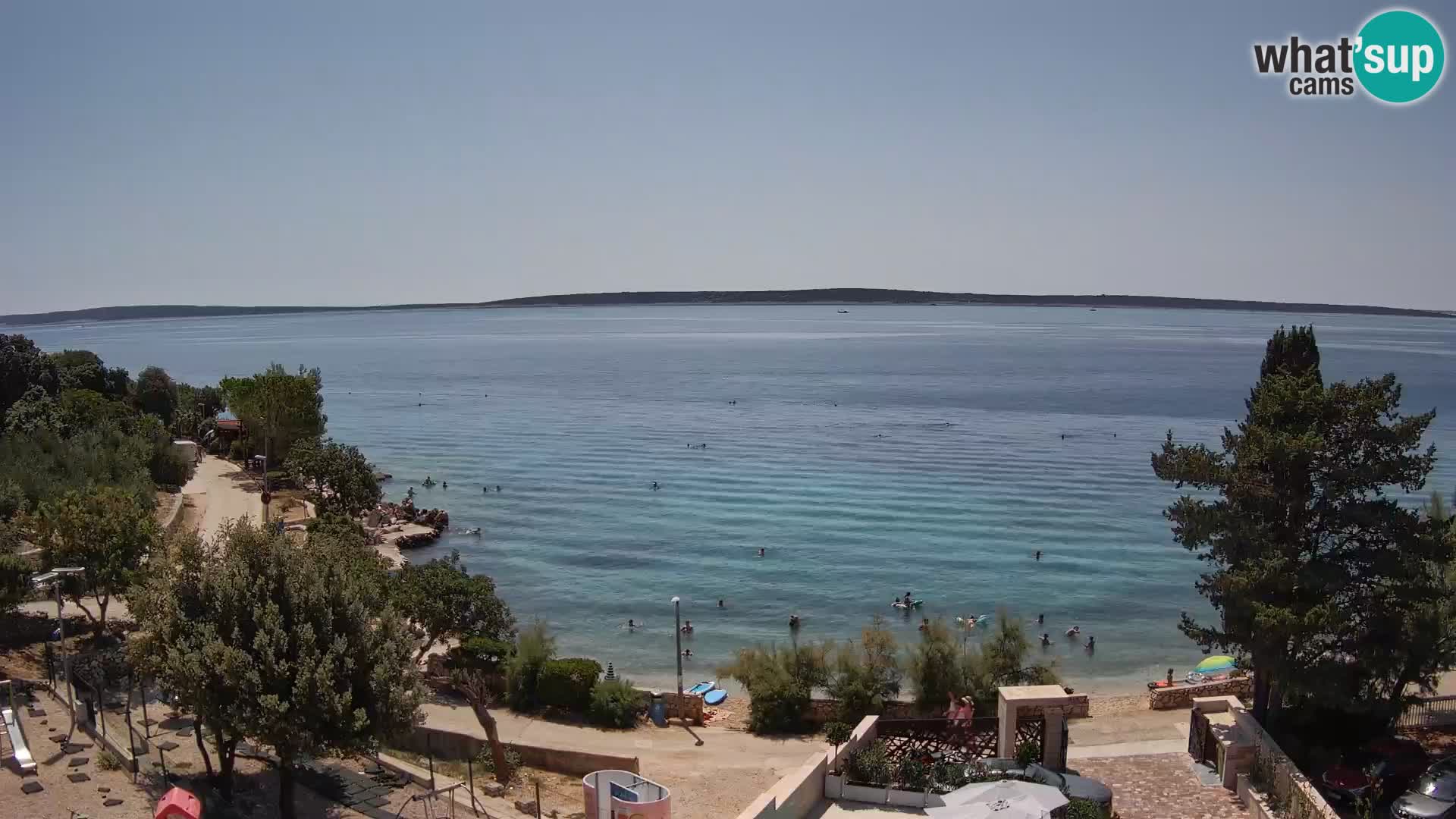 Webcam Plaža Male Mandre – Diretta dalla spiaggia sull’isola di Pag