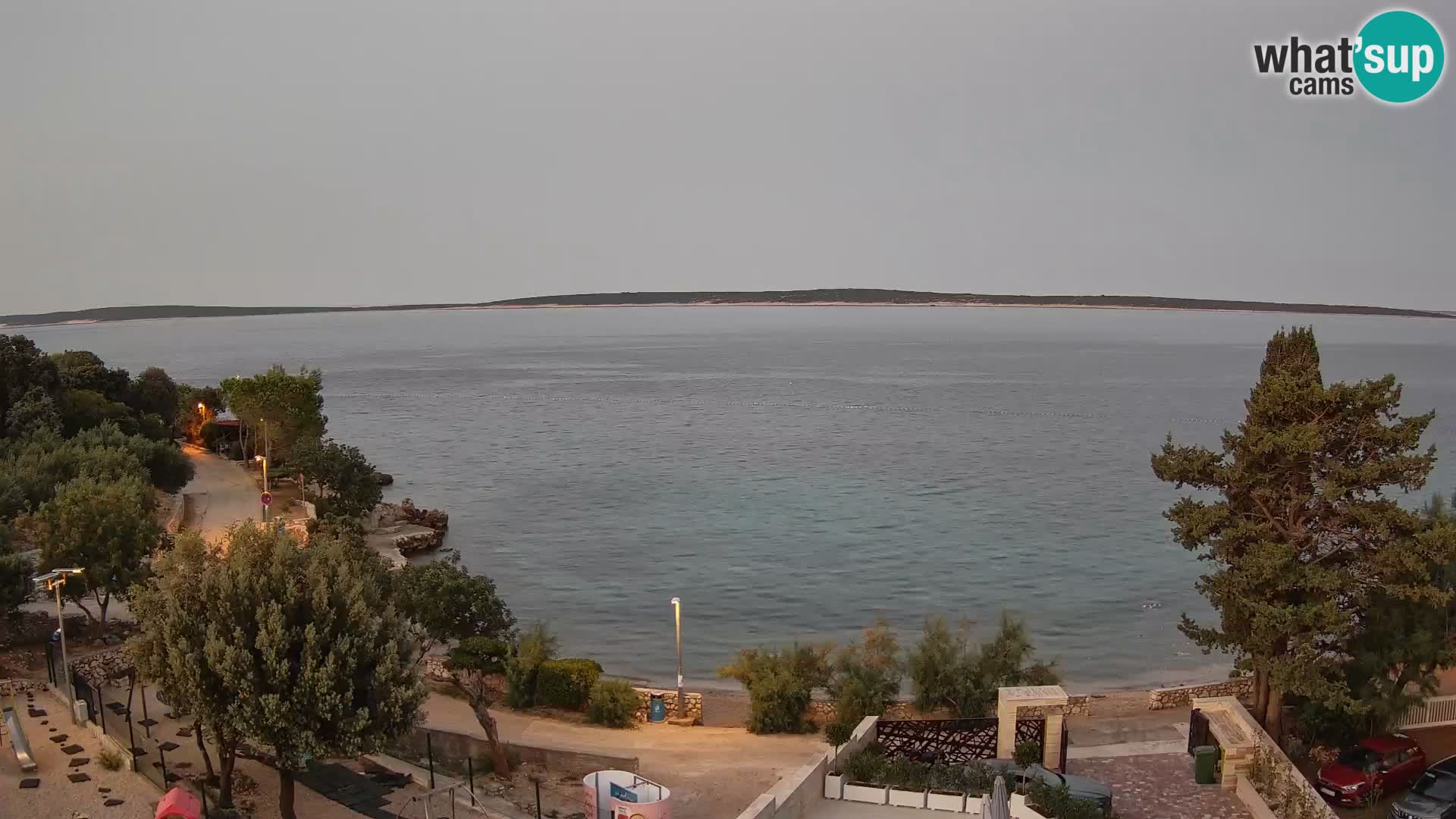 Webcam Strand Male Mandre – Liveblick von der Insel Pag