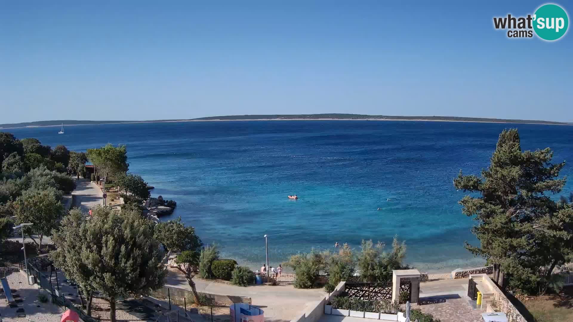 Webcam Plaža Male Mandre – Live View from Pag Island