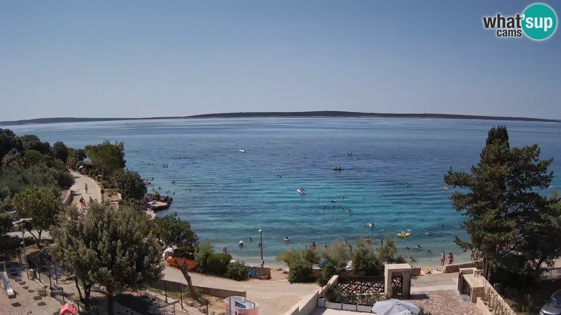 Webcam Strand Male Mandre – Liveblick von der Insel Pag