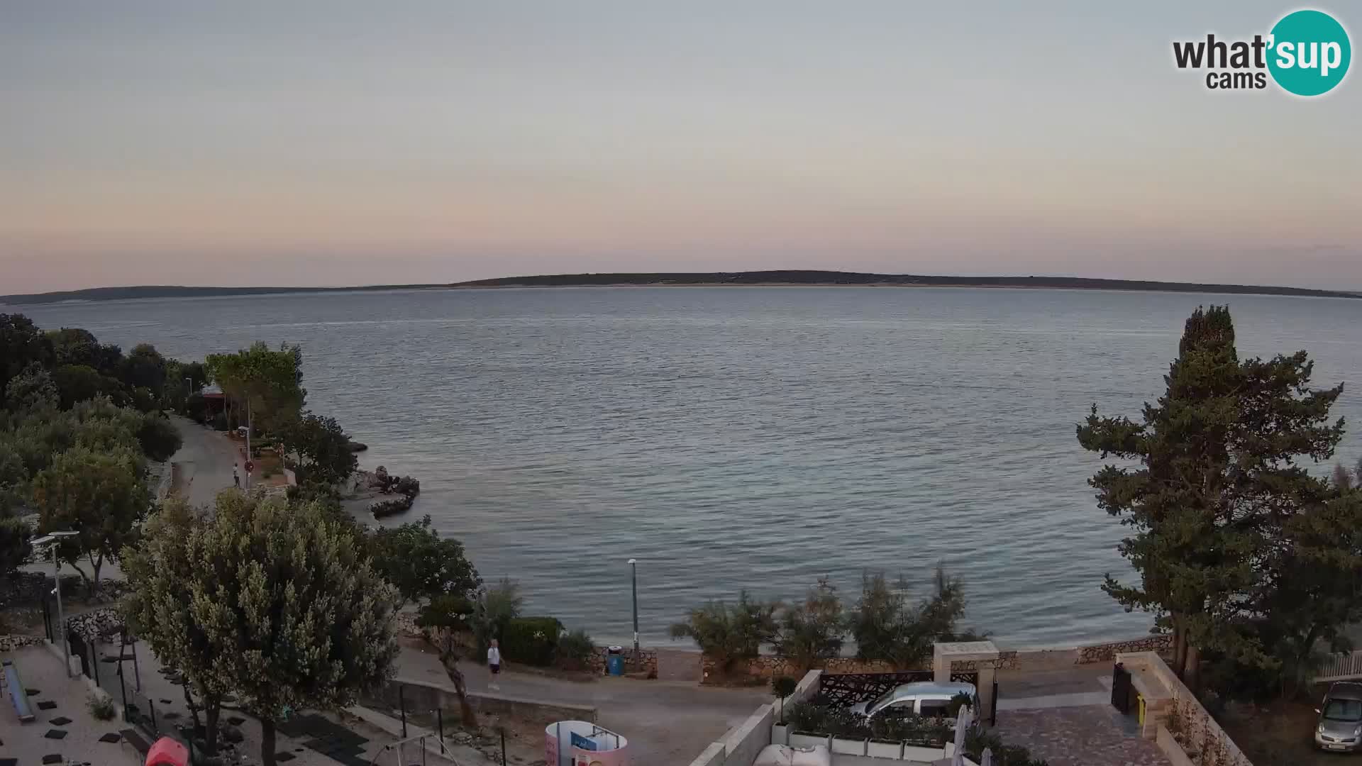 Webcam Plage Male Mandre – Vue en direct depuis l’île de Pag