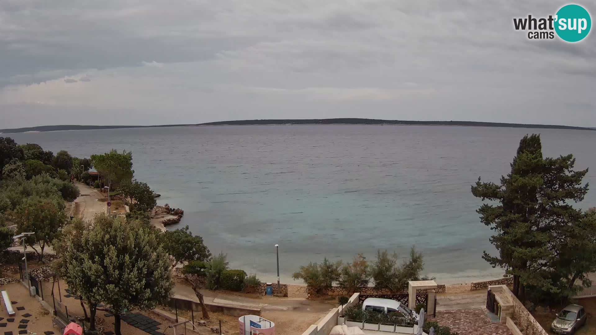 Webcam Plaža Male Mandre – Diretta dalla spiaggia sull’isola di Pag