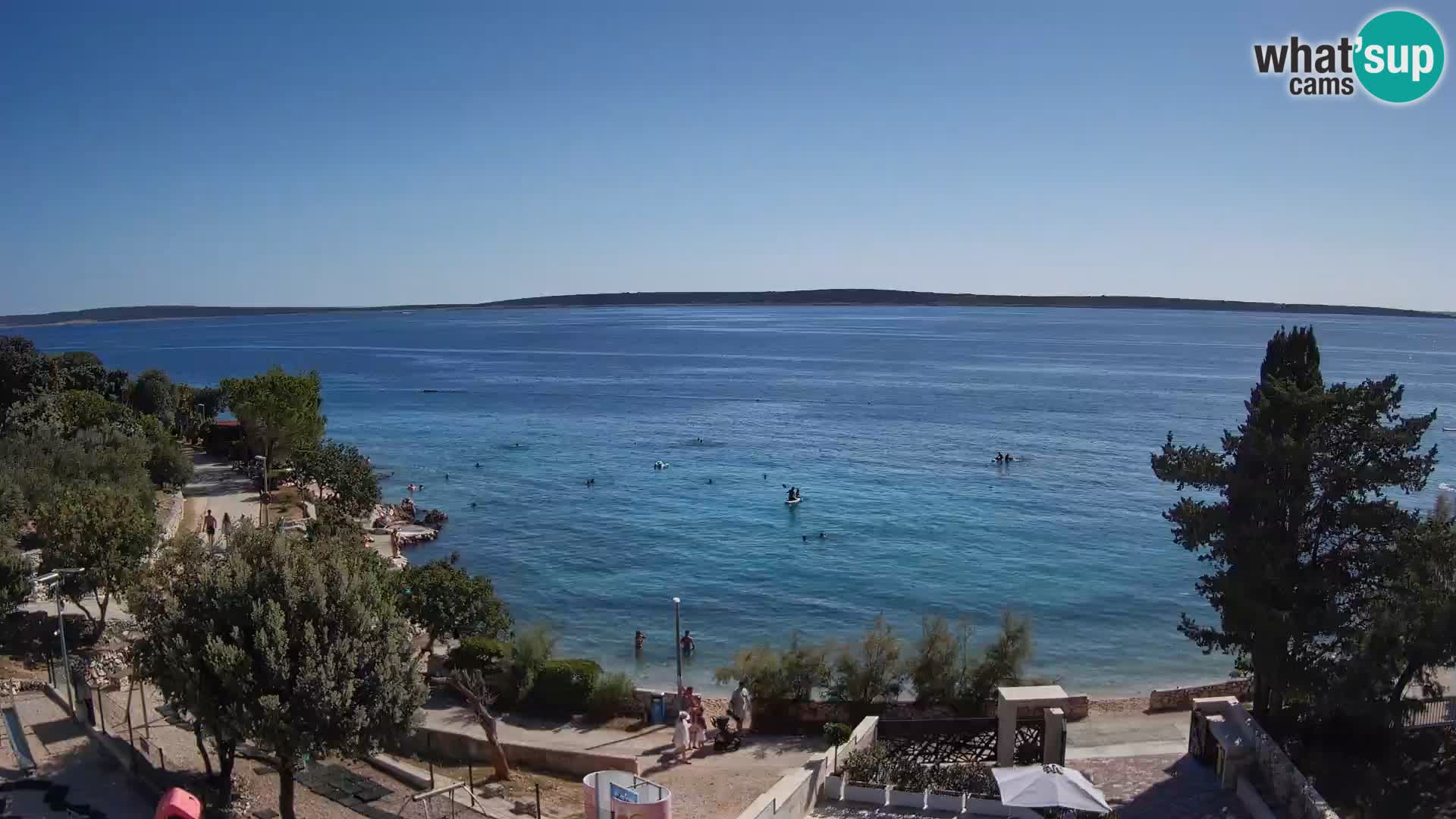 Webcam Plaža Male Mandre – Diretta dalla spiaggia sull’isola di Pag