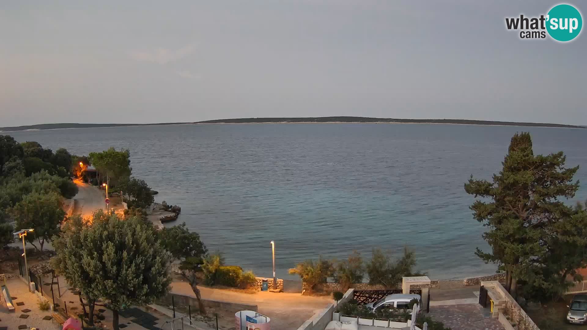 Webcam Plaža Male Mandre – Live View from Pag Island
