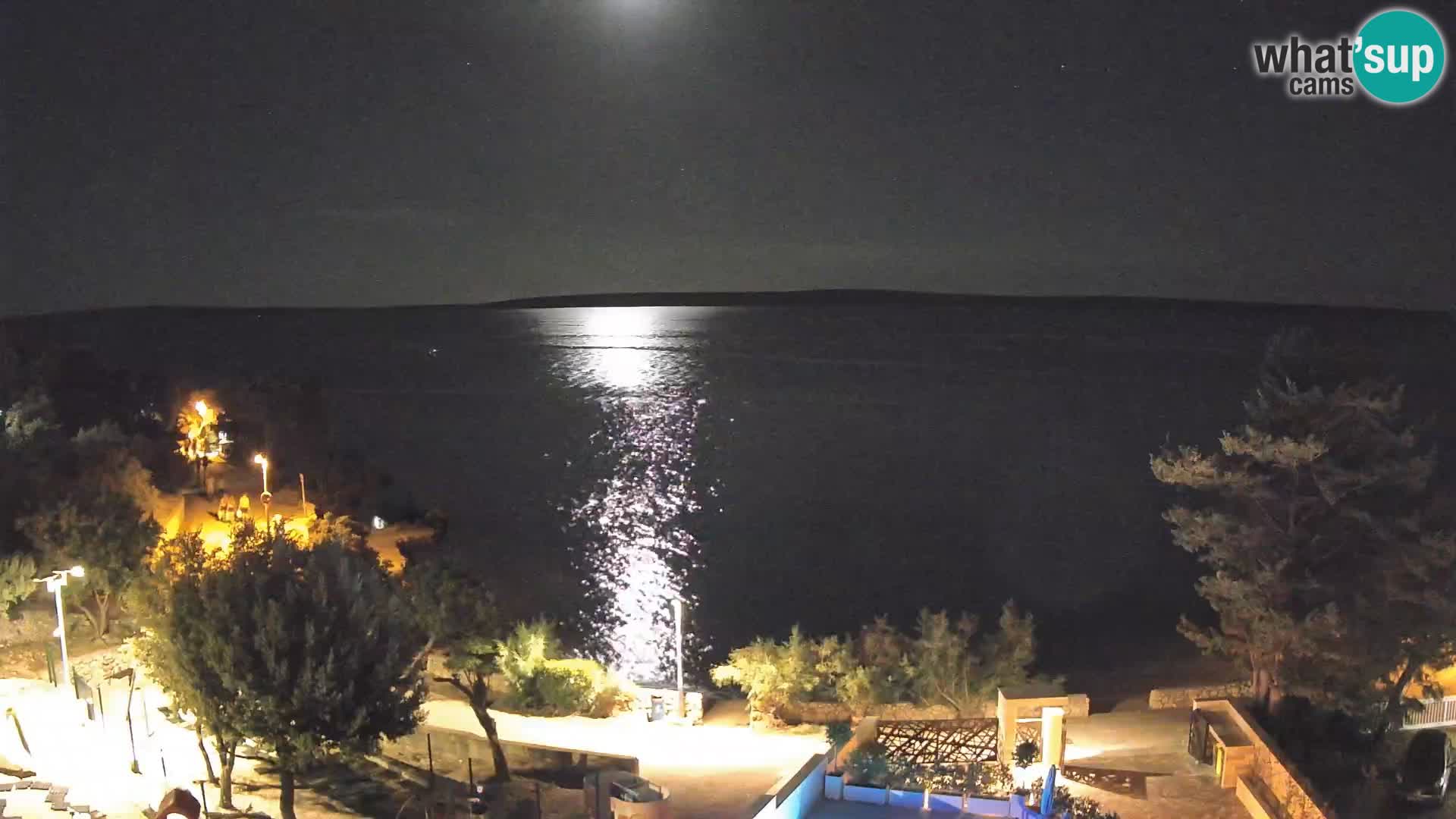 Webcam Plaža Male Mandre – Diretta dalla spiaggia sull’isola di Pag